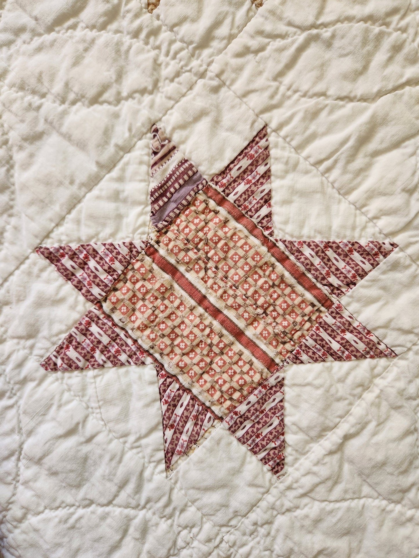 Antique 19th Century Evening Star Quilt