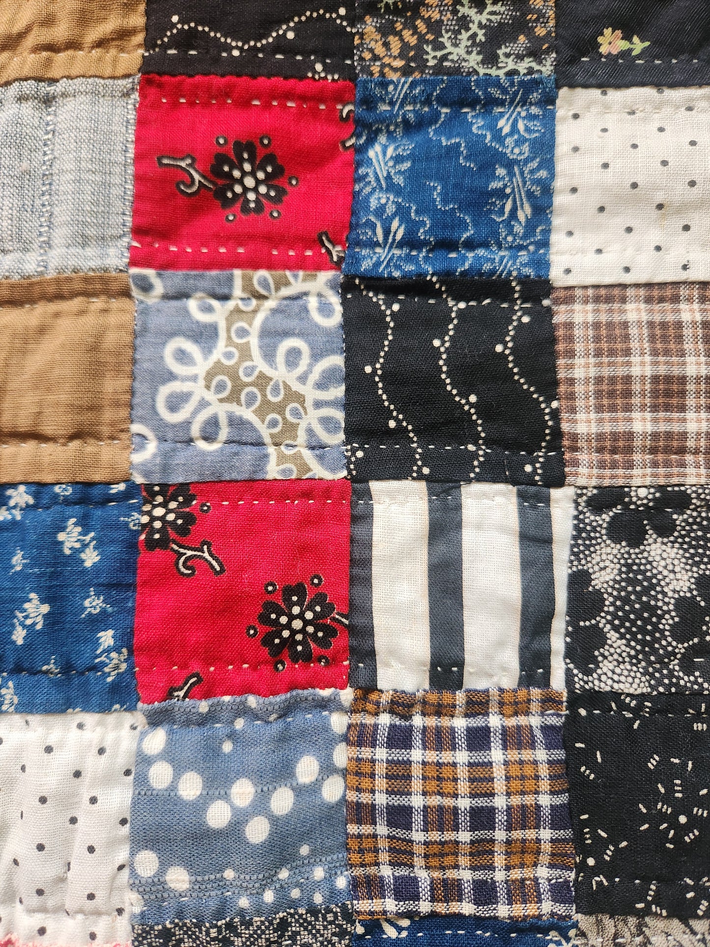 The Eddie Quilt - Antique Postage Stamp Quilt c1890
