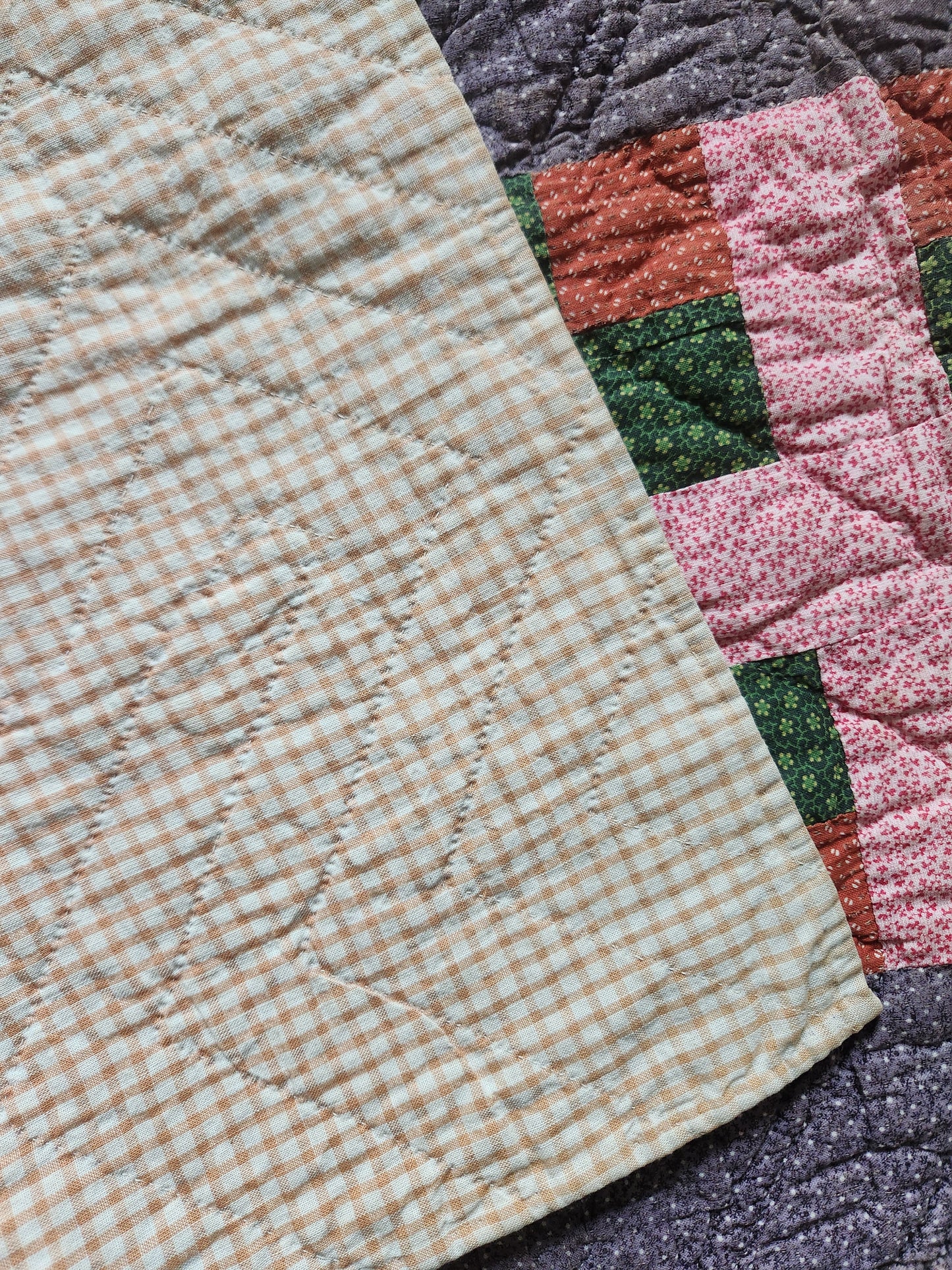 1 of 2, Antique Pennsylvania Style Calico Quilt