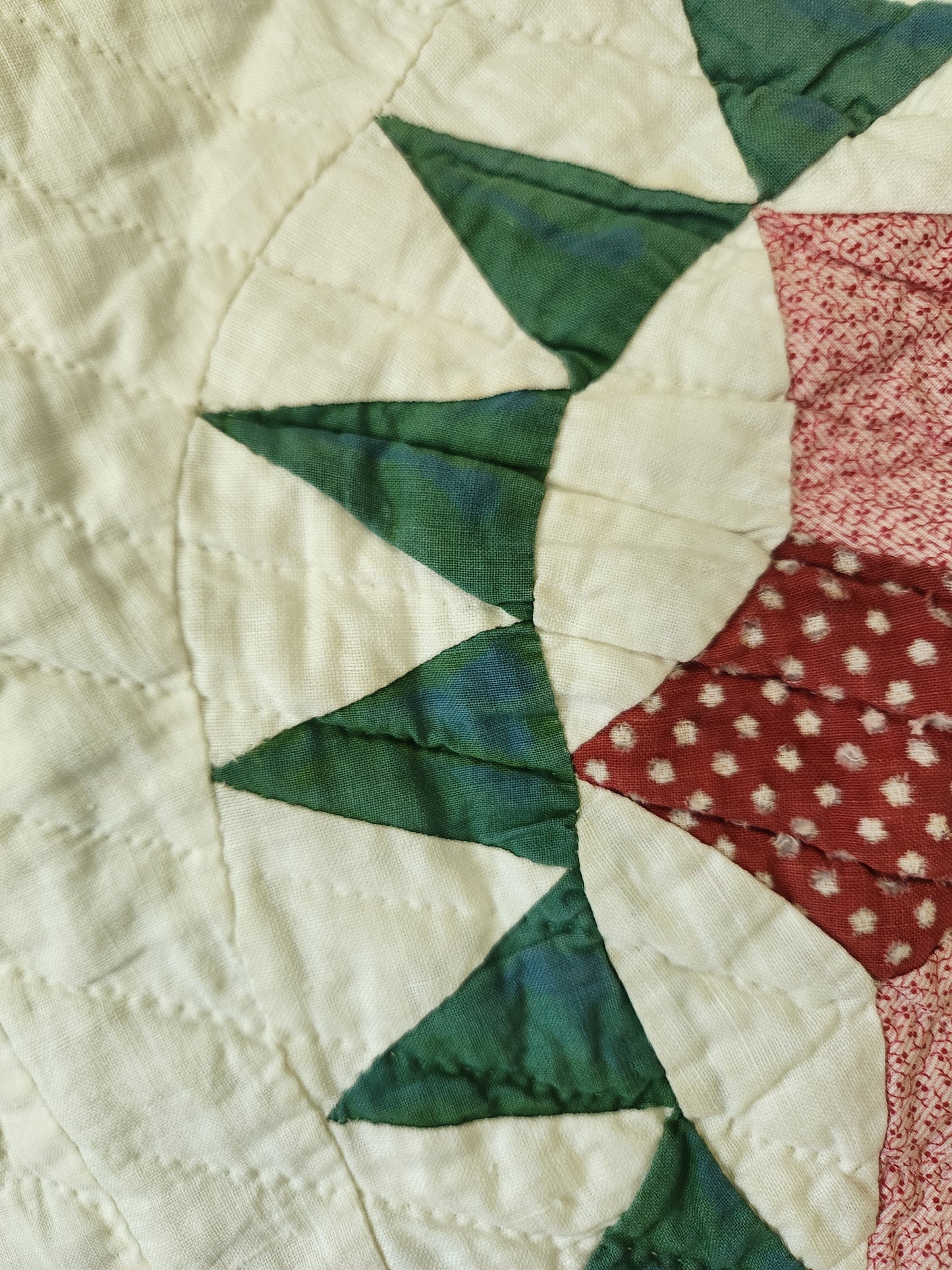 Antique Hex Star Quilt c1860