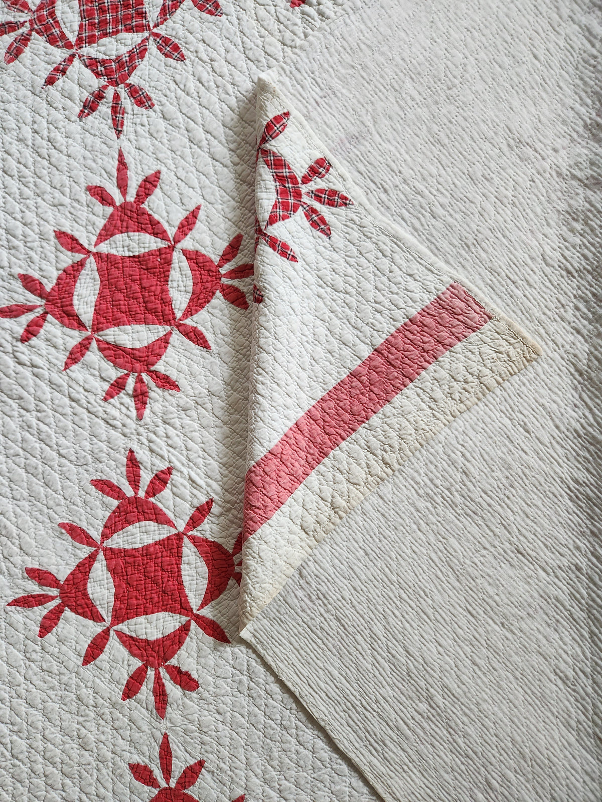 Red & White Patchwork Quilt
