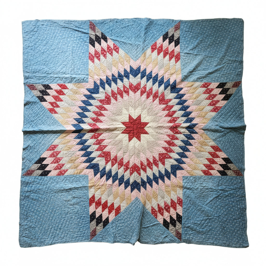 Antique Lone Star Patchwork Quilt