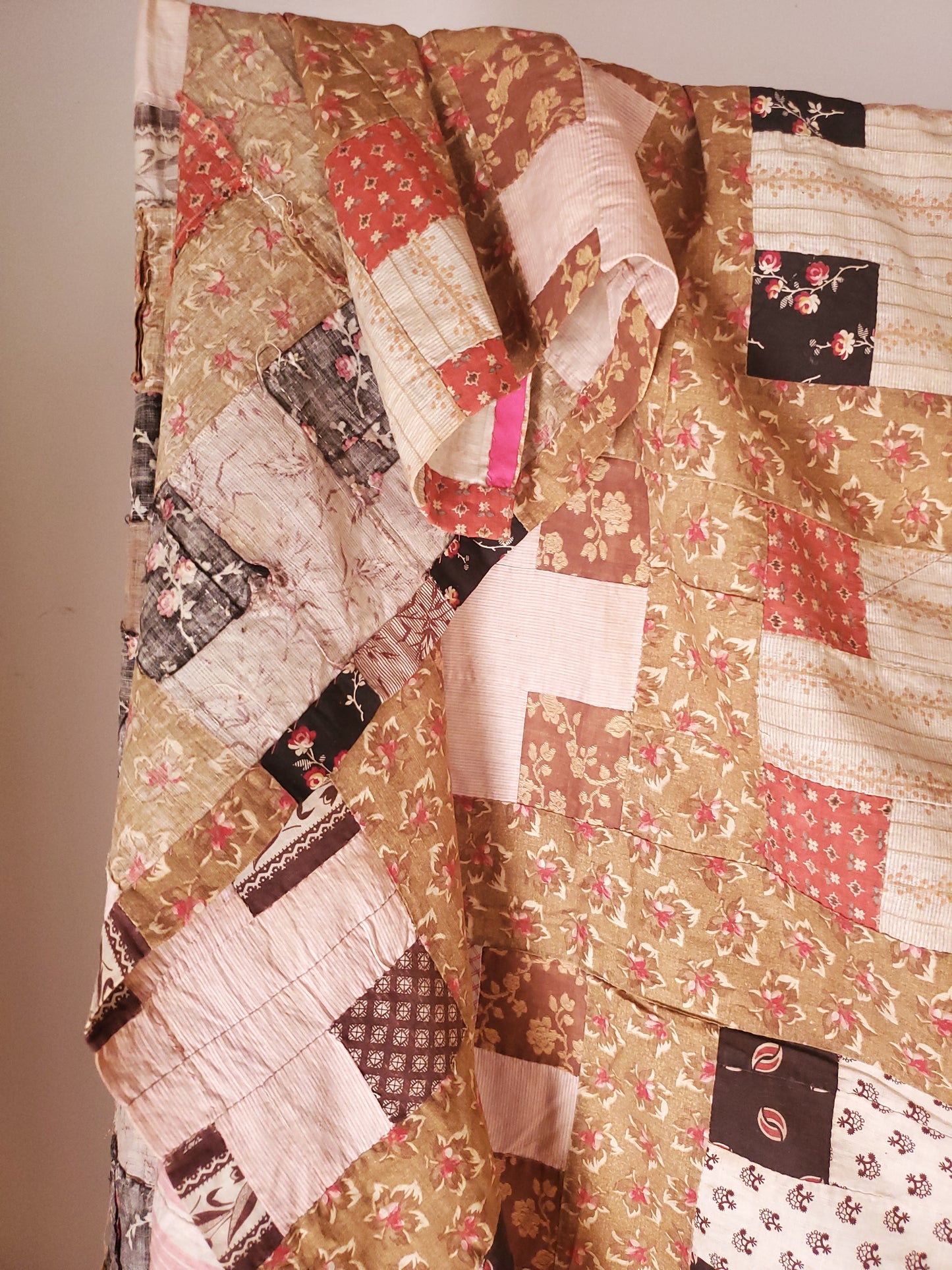 Hand Pieced Antique Quilt Top