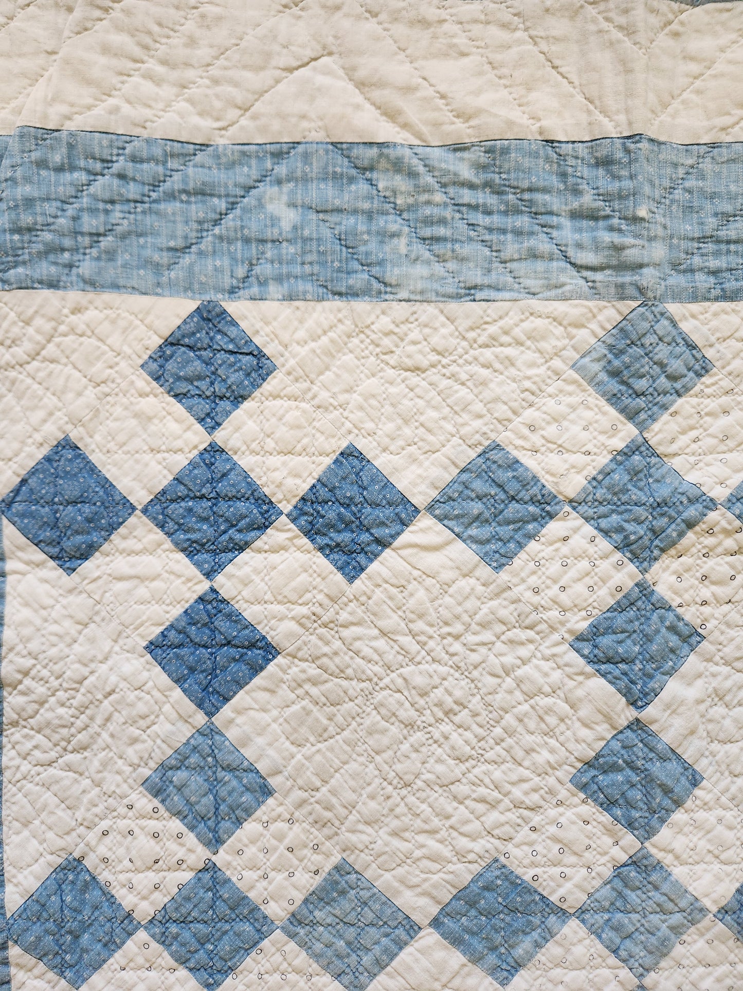Nine Patch Crib Quilt c1890