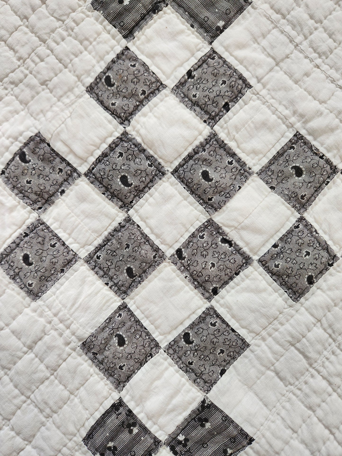 Antique Mourning Quilt c1900