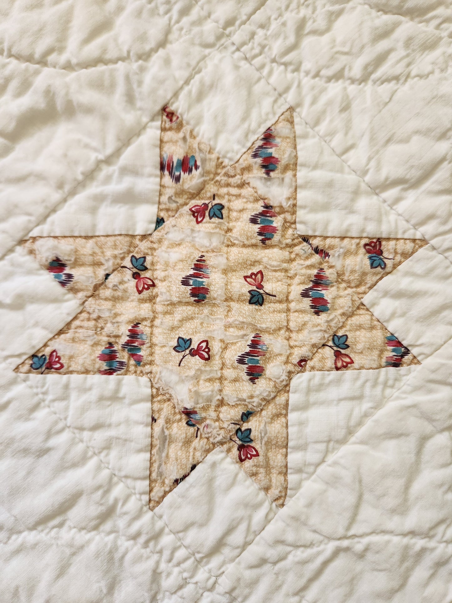 Antique 19th Century Evening Star Quilt