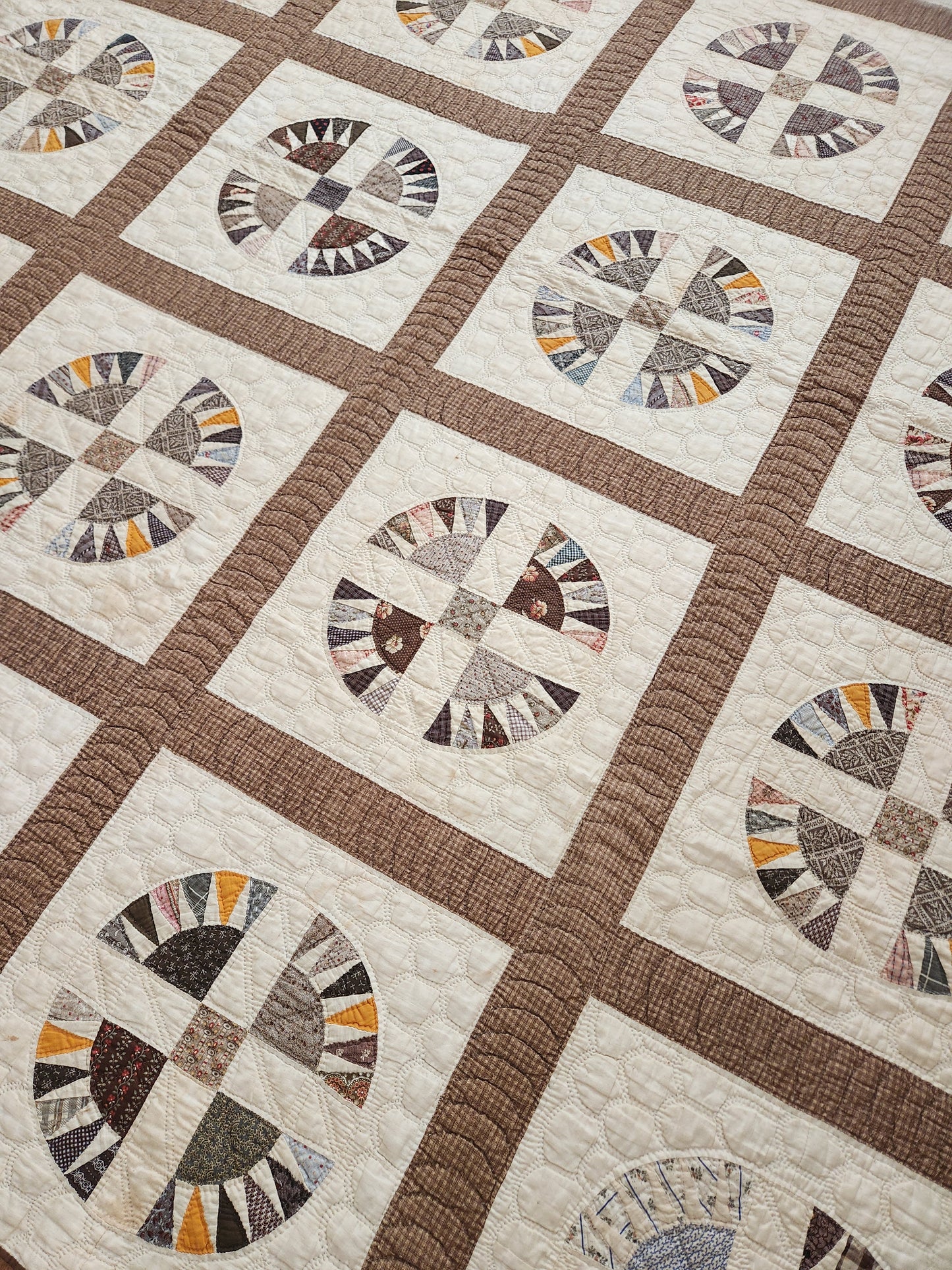 Stunning Antique New York Beauty Quilt c1860