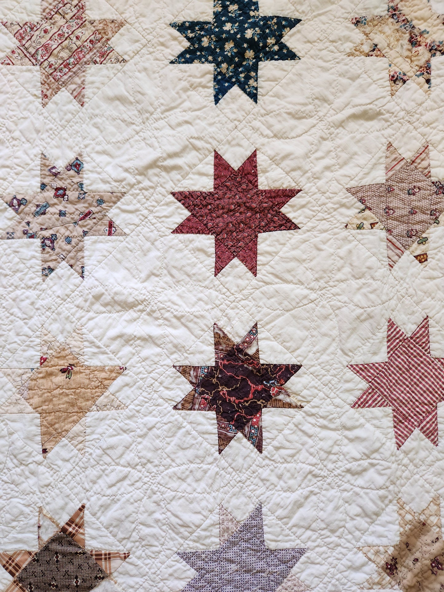 Antique 19th Century Evening Star Quilt