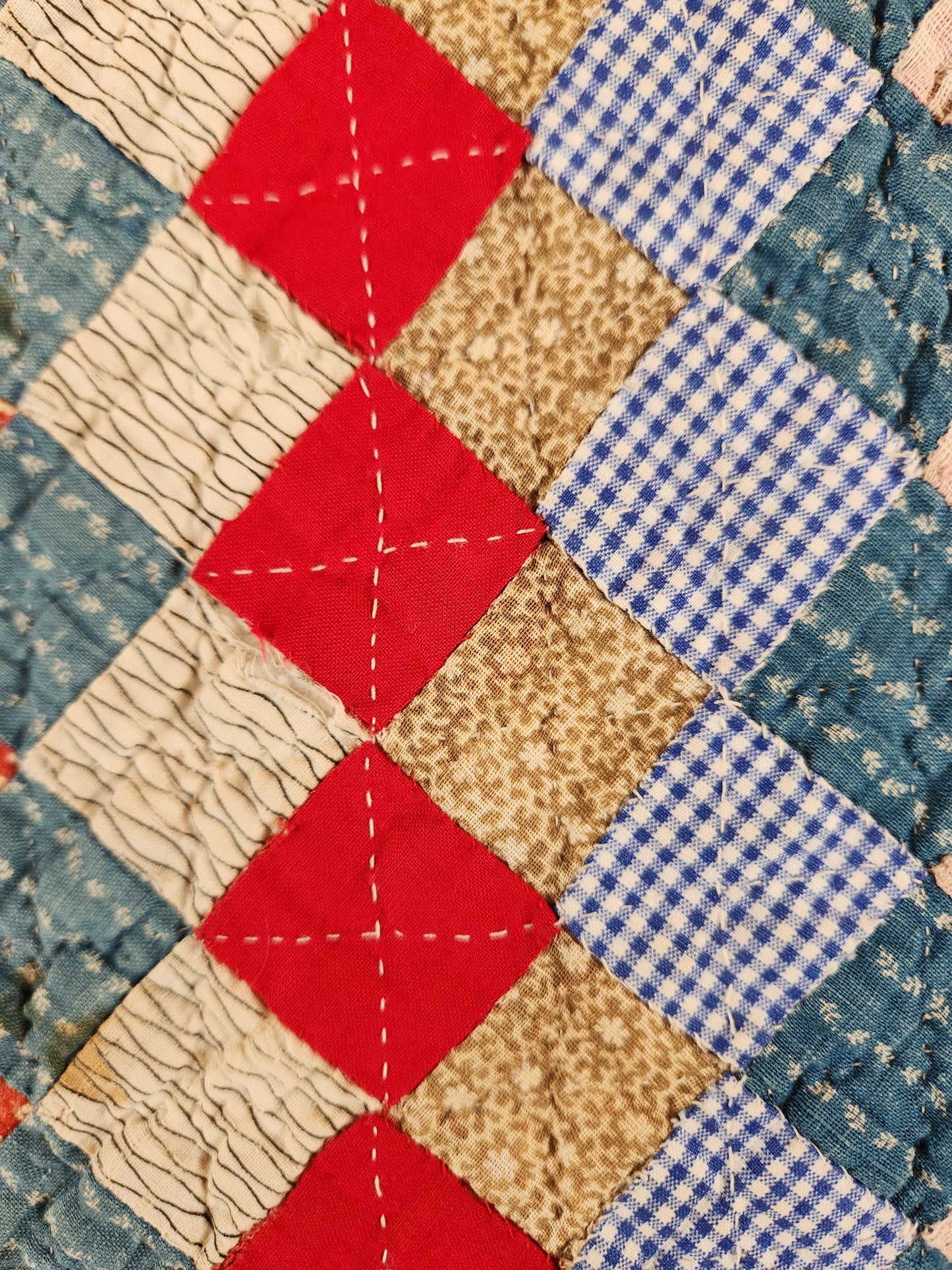 Antique Trip Around The World Quilt c1890