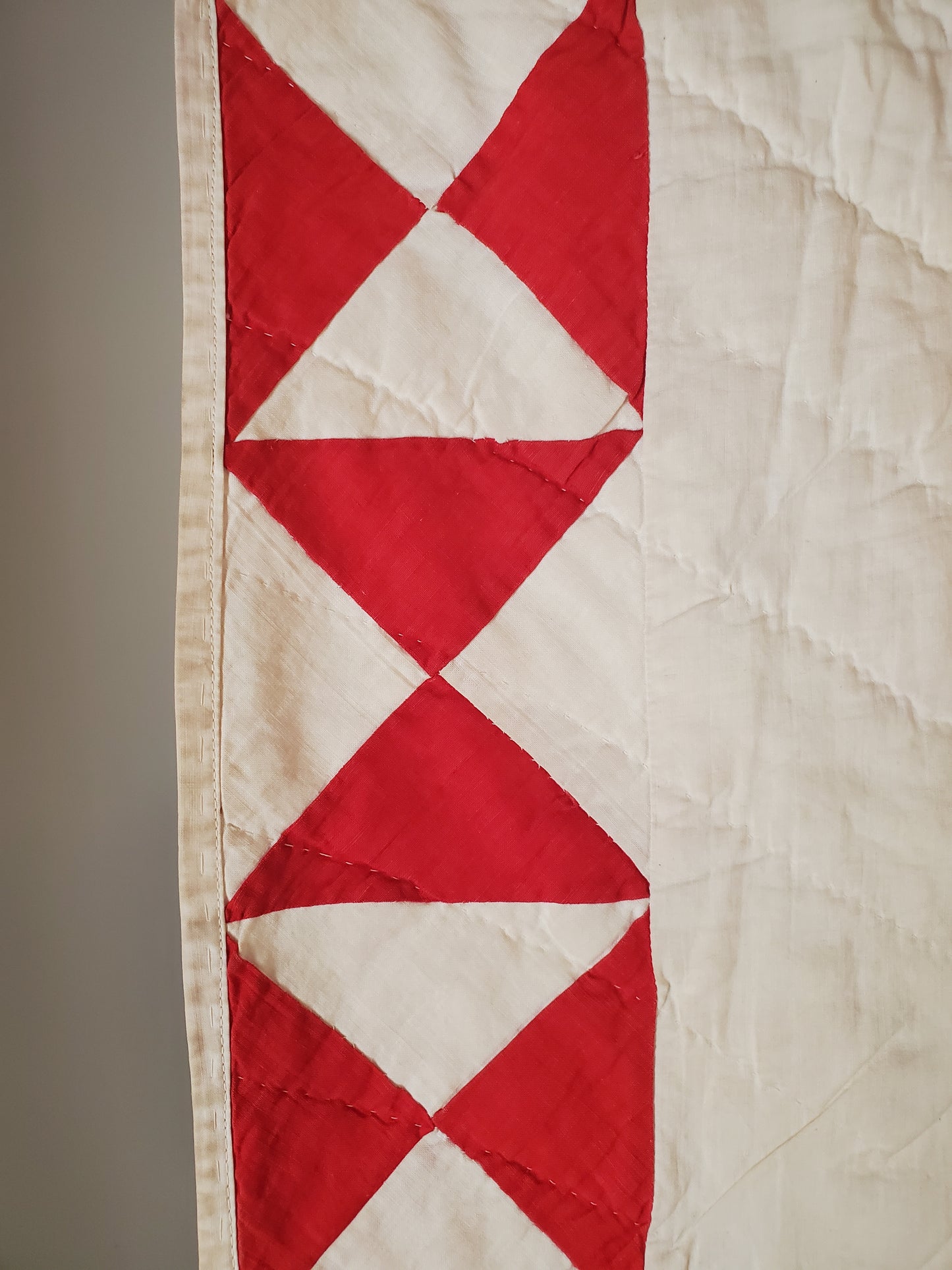 Turkey Red and White Antique Quilt