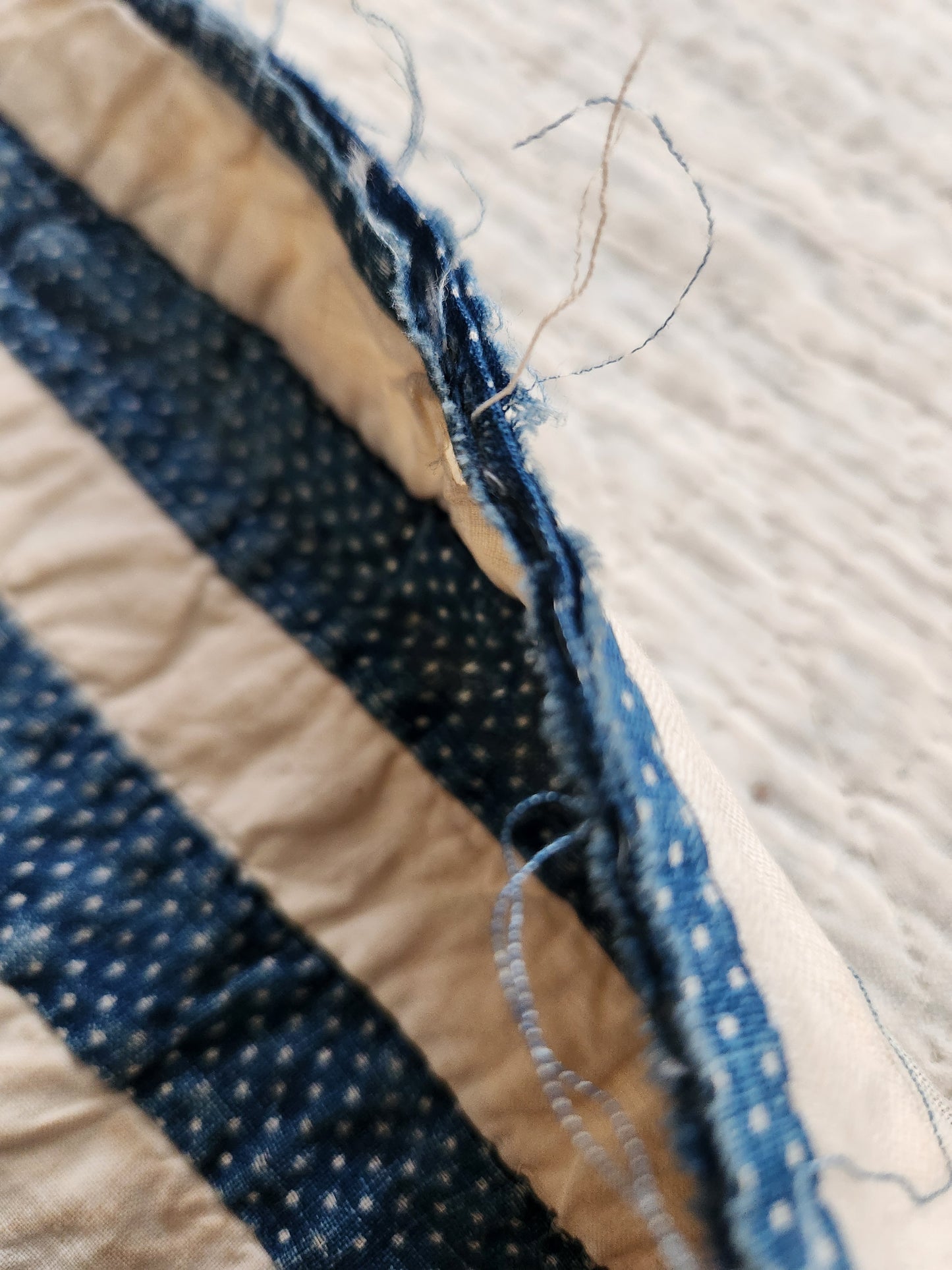 Antique Indigo & White Pineapple Quilt