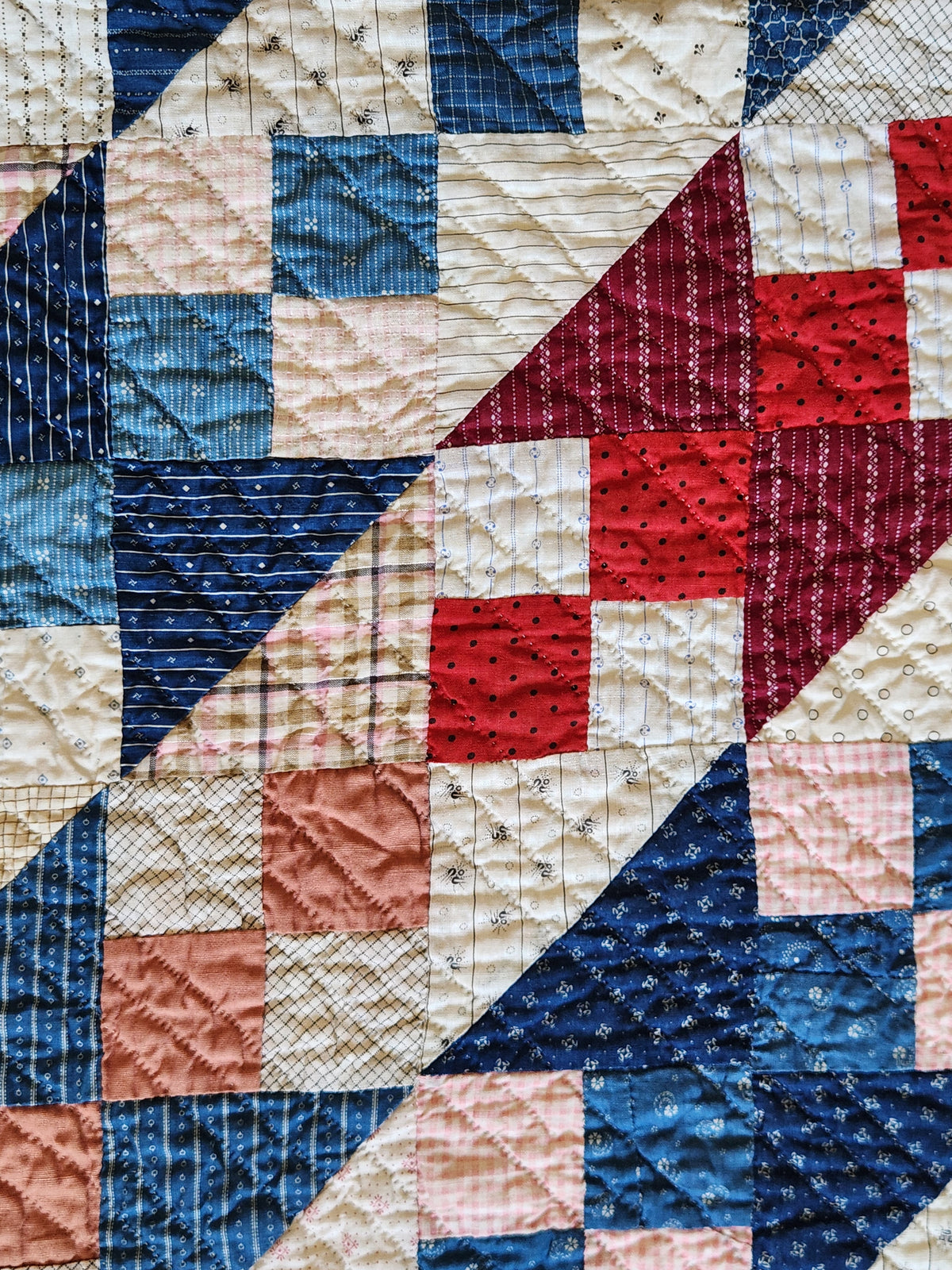 Antique Jacob’s Ladder Quilt c1900