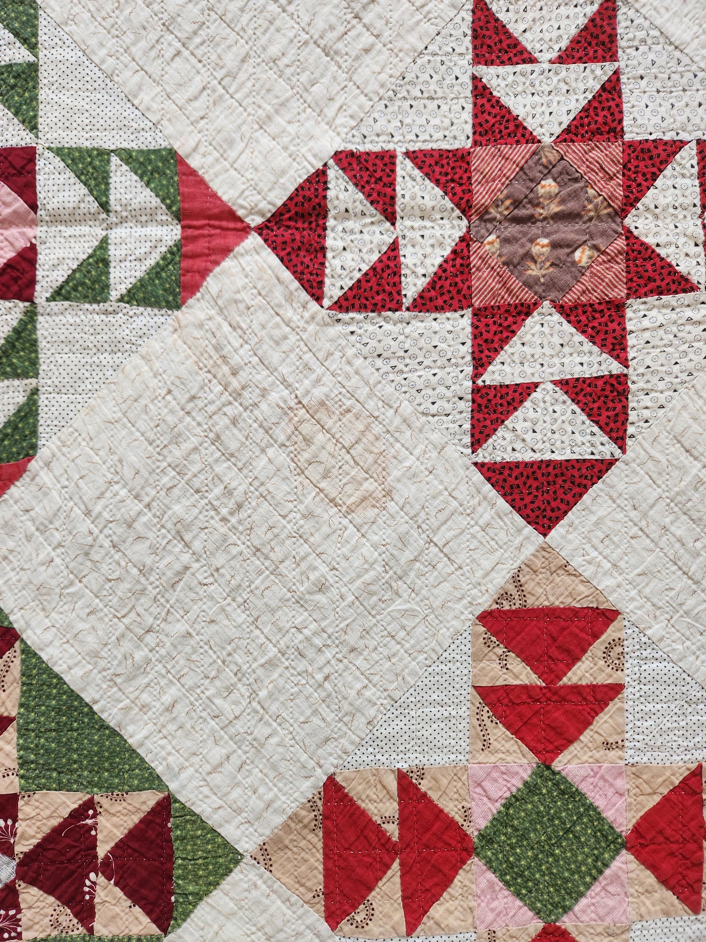Antique 19th Century Wild Goose Chase Quilt