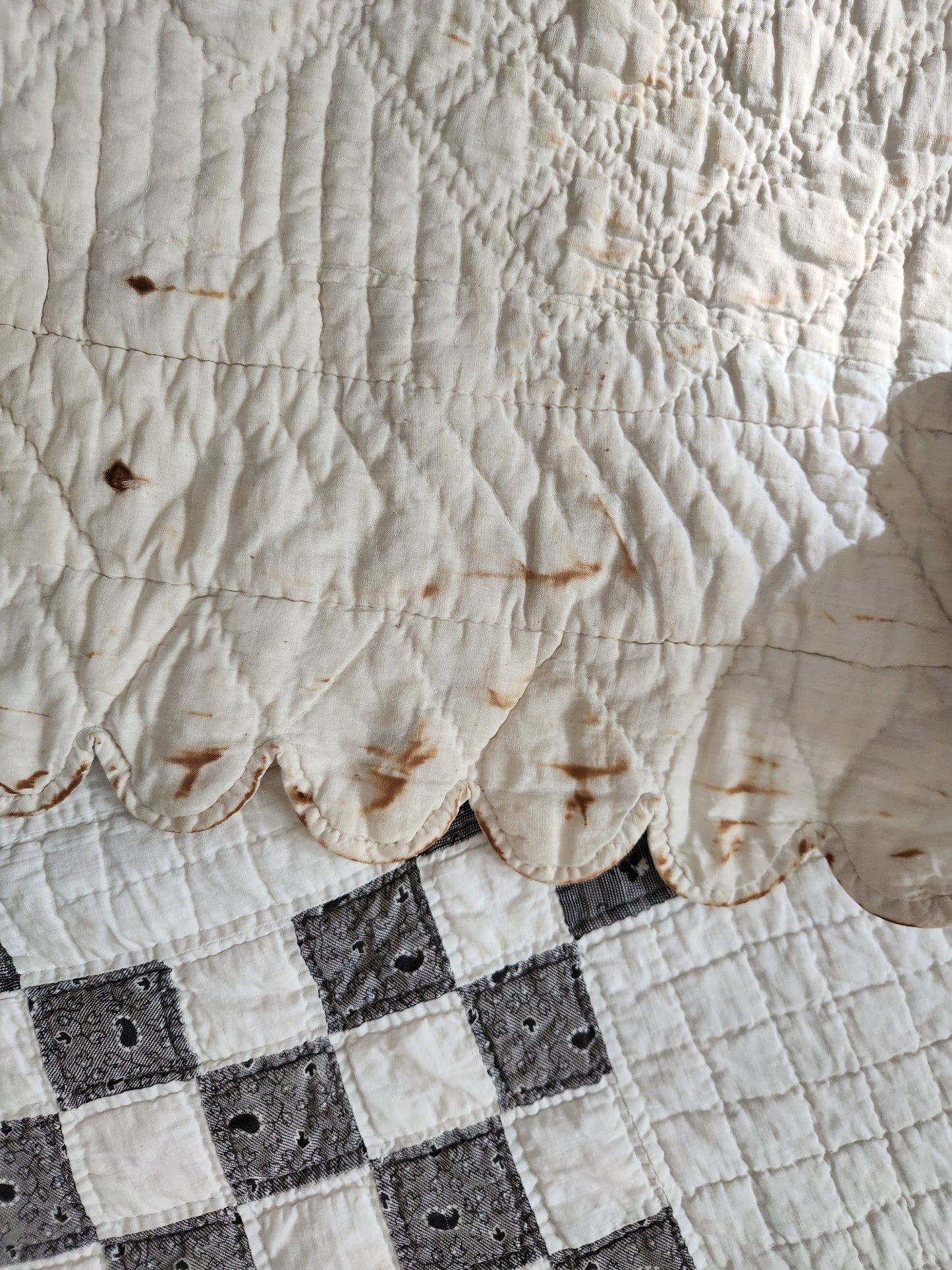 Antique Mourning Quilt c1900