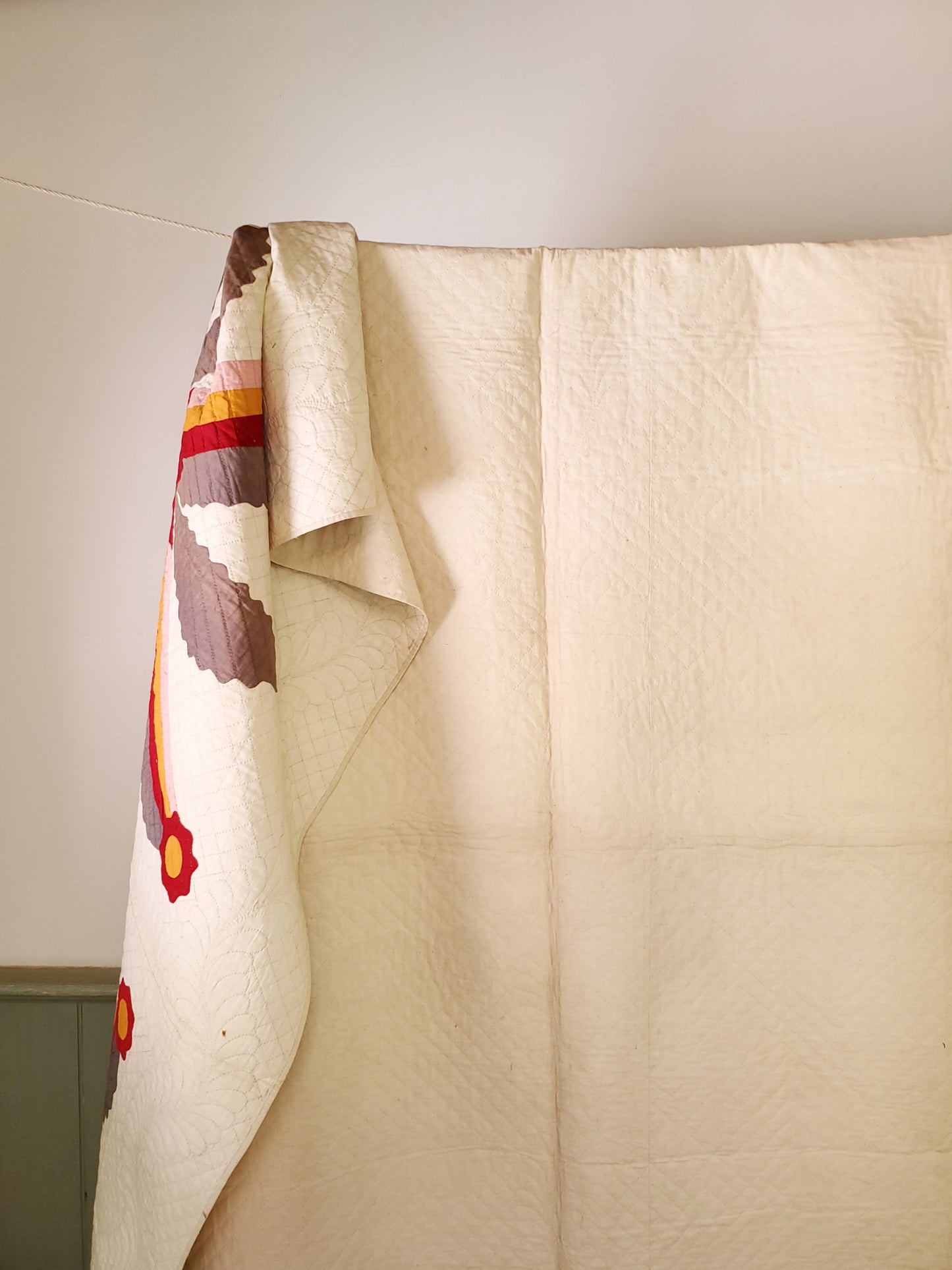 Antique Princess Feather Quilt ca 1890