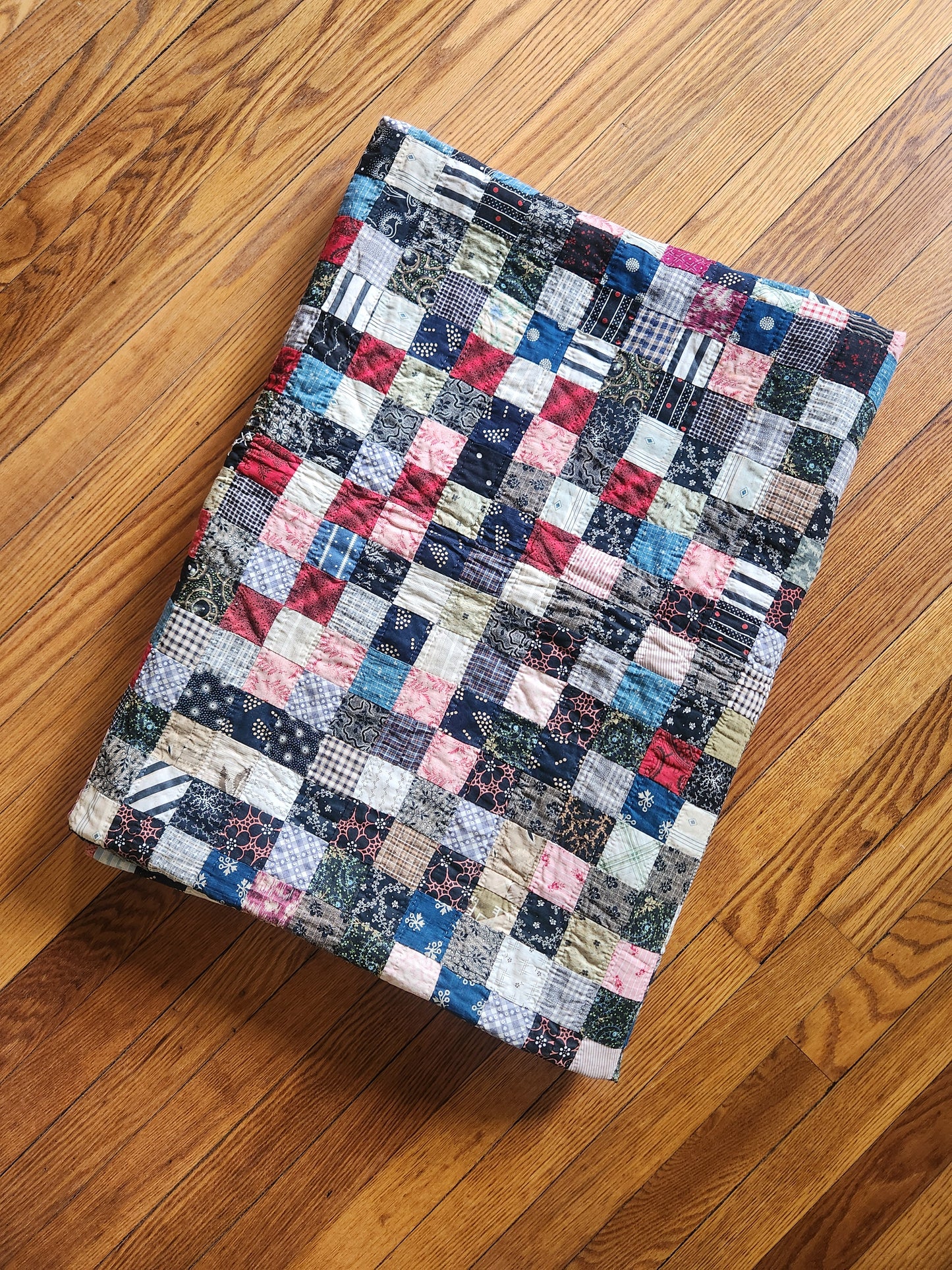 The Eddie Quilt - Antique Postage Stamp Quilt c1890