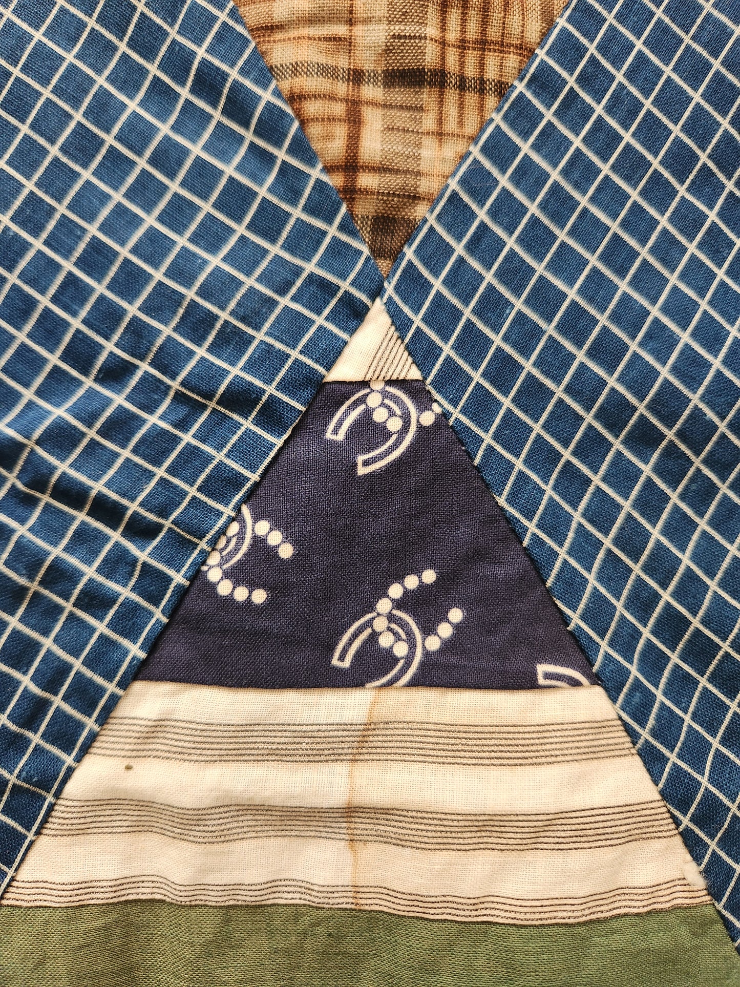 Antique Indigo Quilt Top c1890