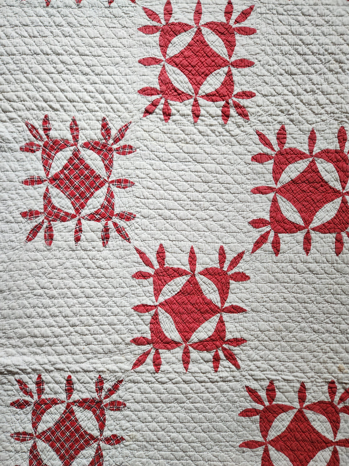 Red & White Patchwork Quilt
