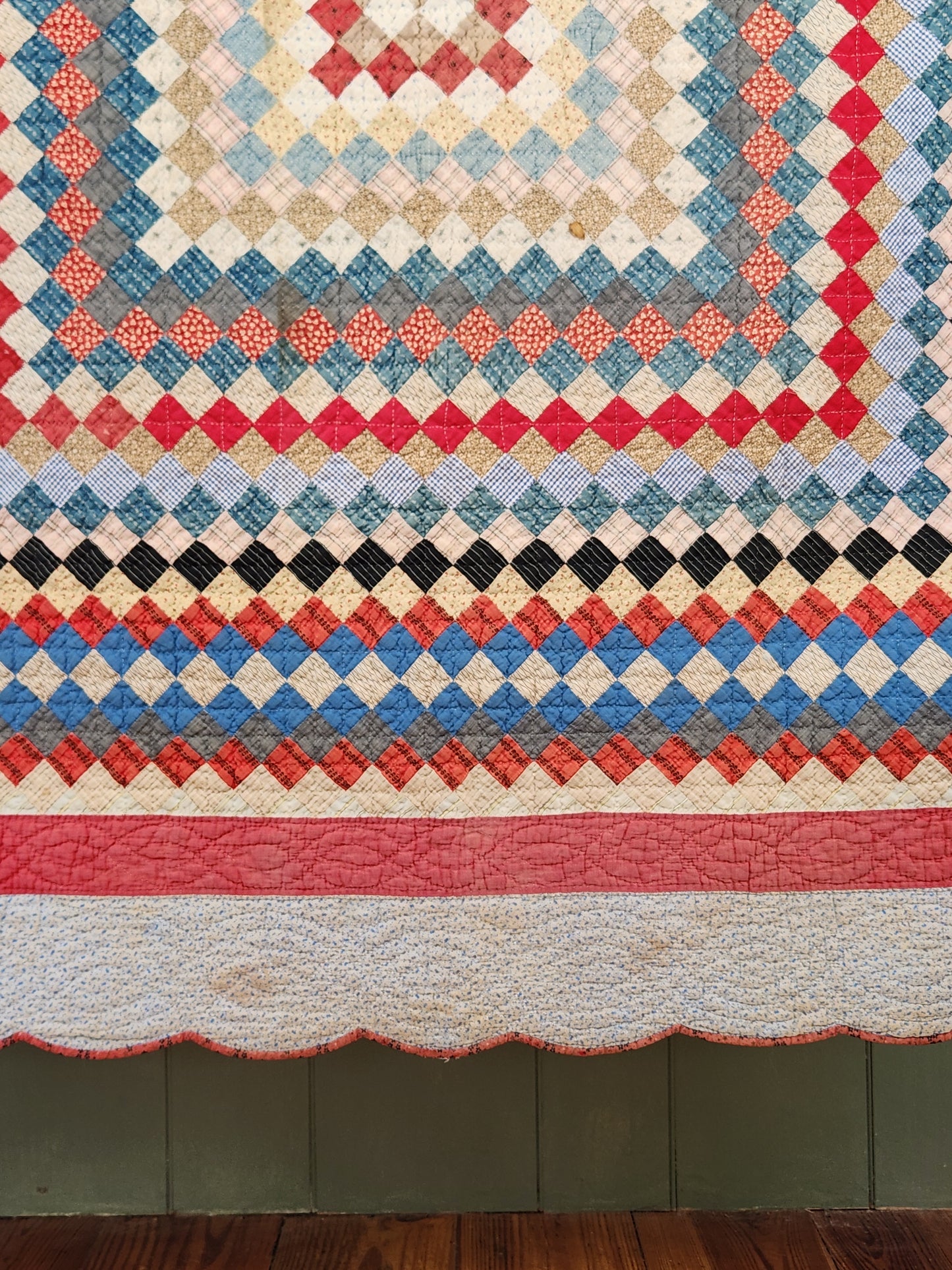 Antique Trip Around The World Quilt c1890