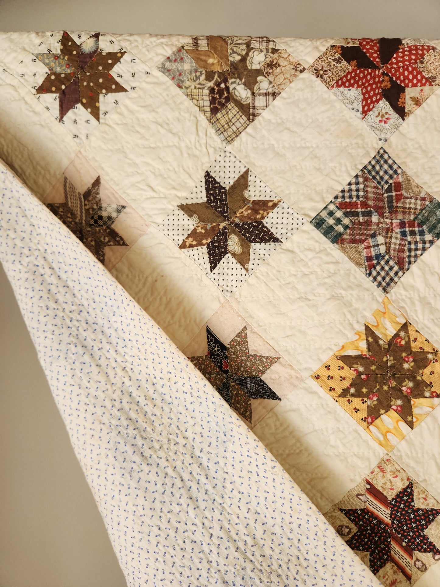 Antique LeMoyne Star Quilt ca 1880