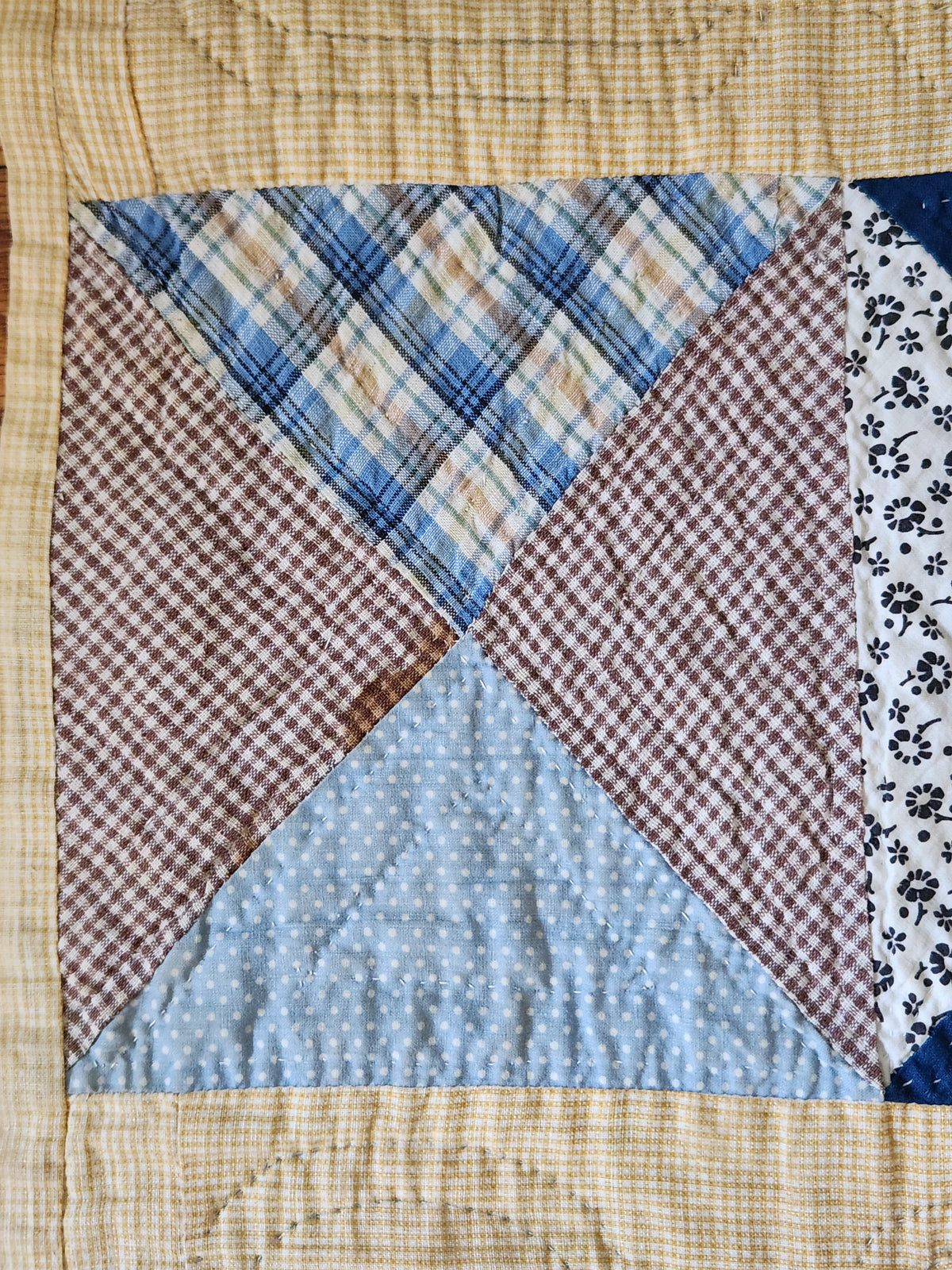 Antique Patchwork Chain Quilt c1920