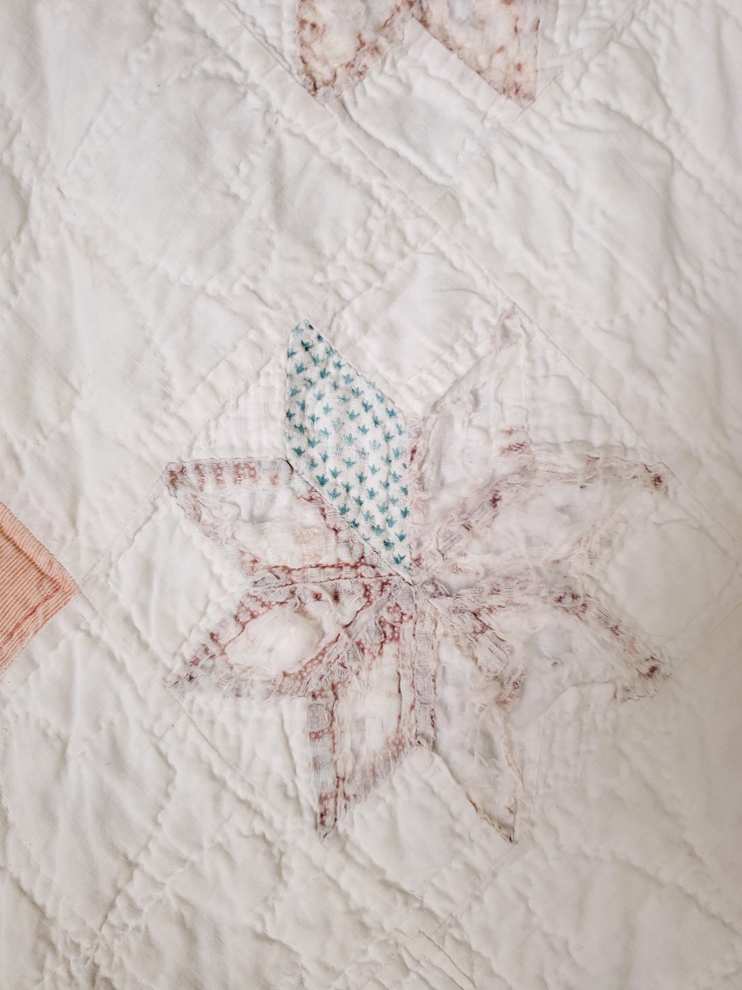 Vintage 8 Point Star Quilt ca 1900