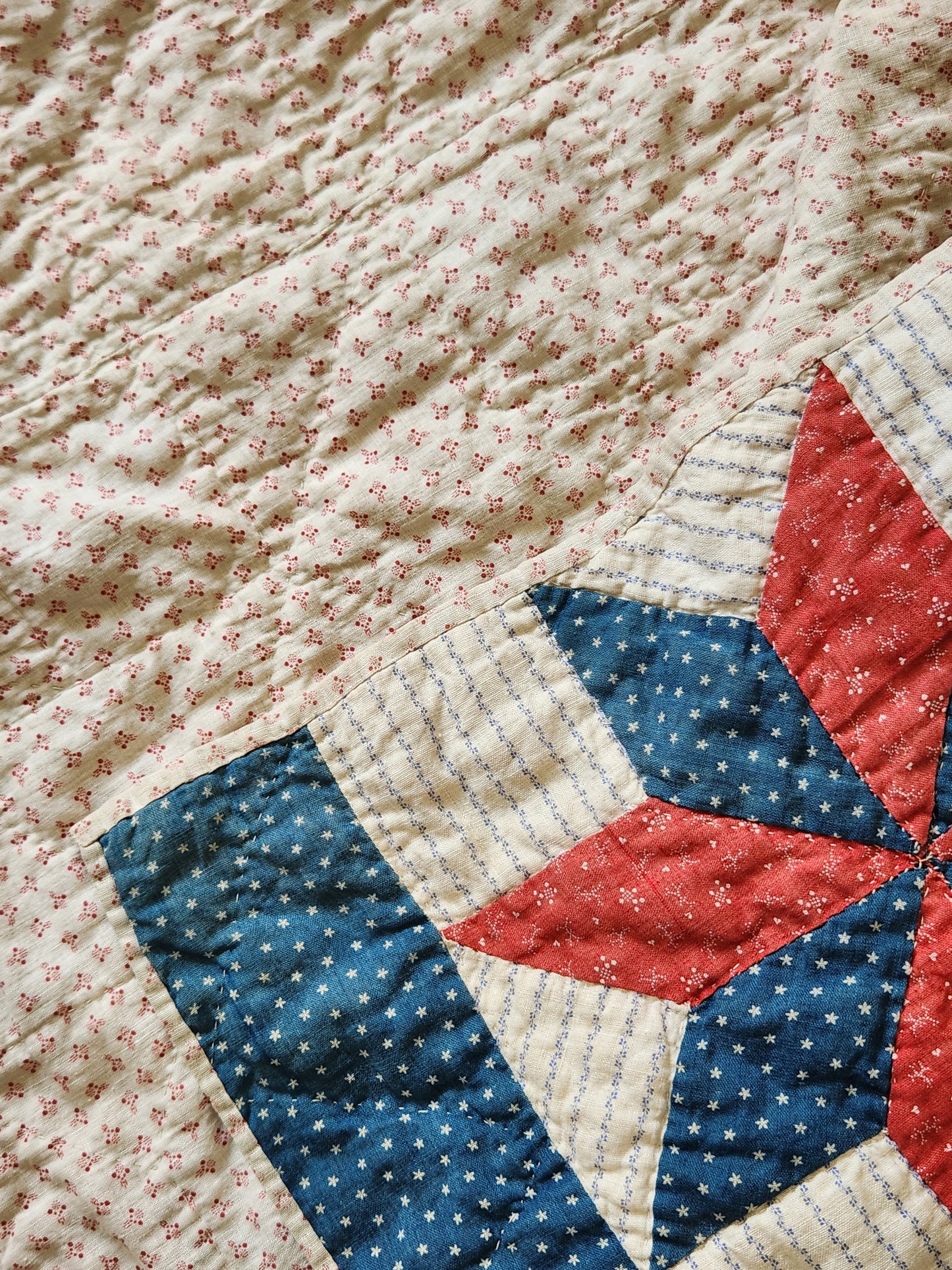 Red, White, & Blue Antique Star Quilt
