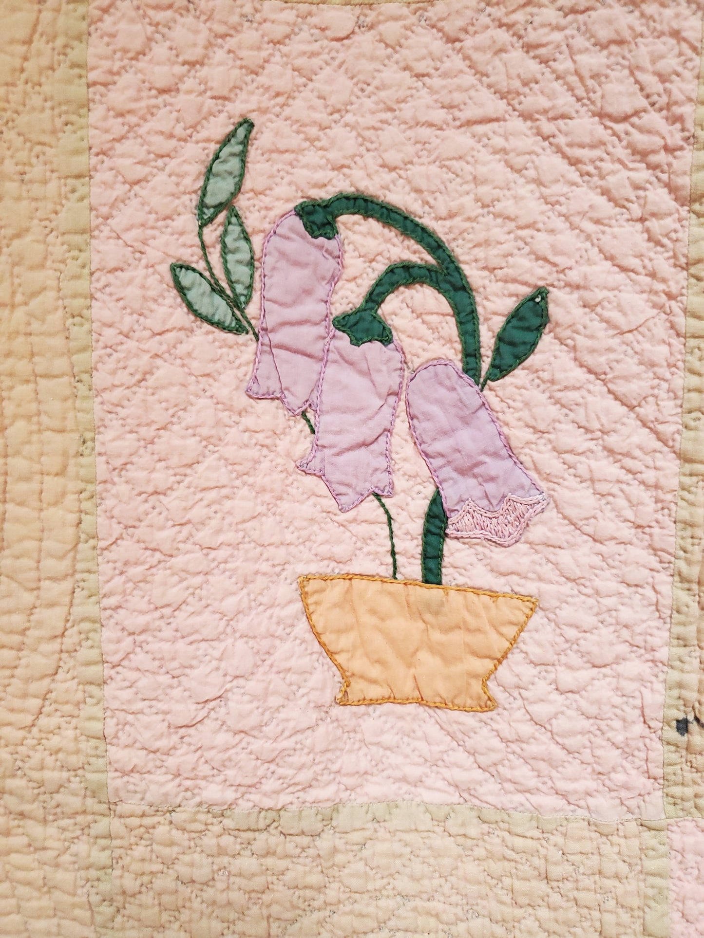 Vintage Flower Vignettes Quilt, ca 1940