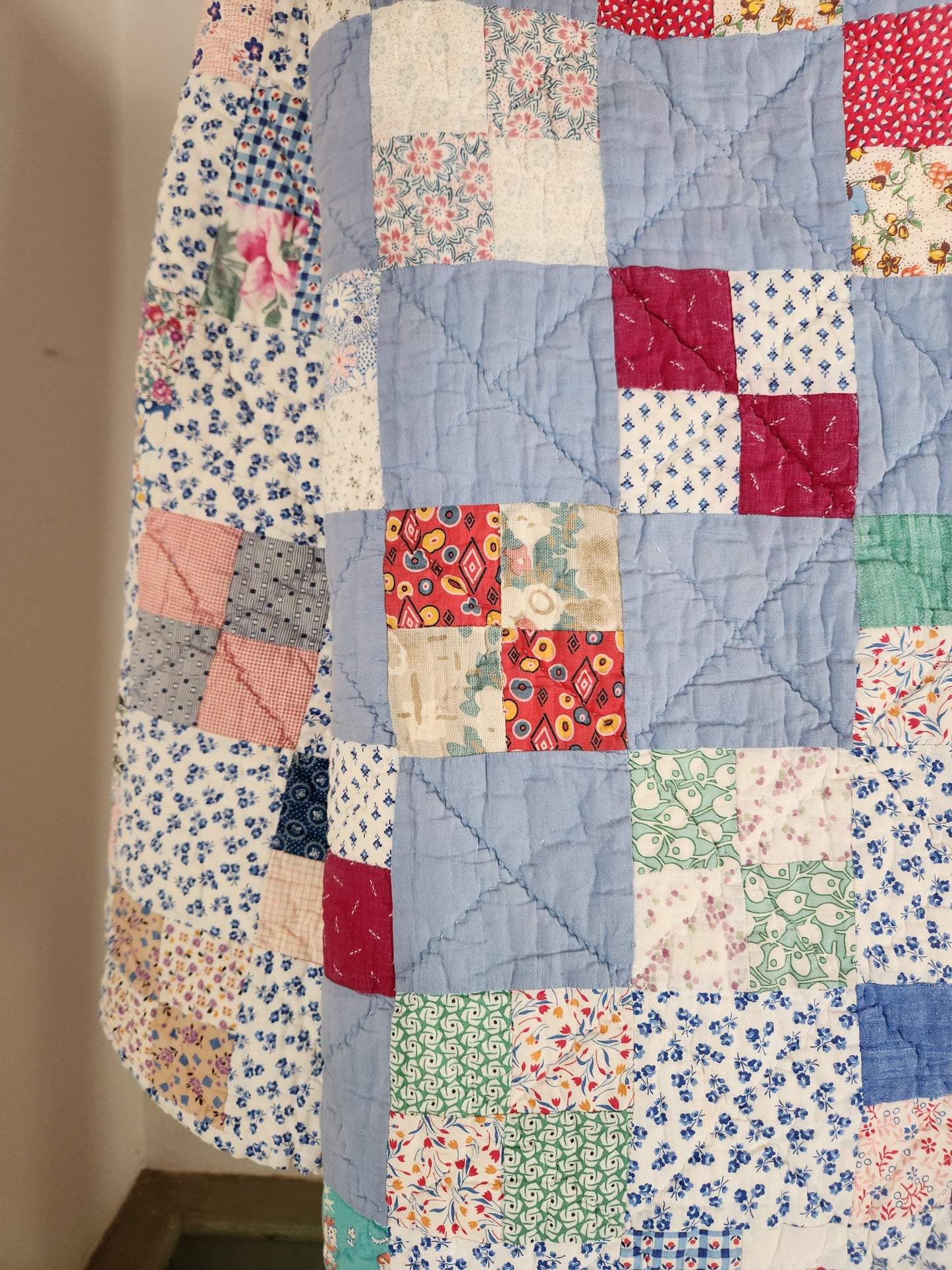 Vintage Feed Sack Quilt c1930