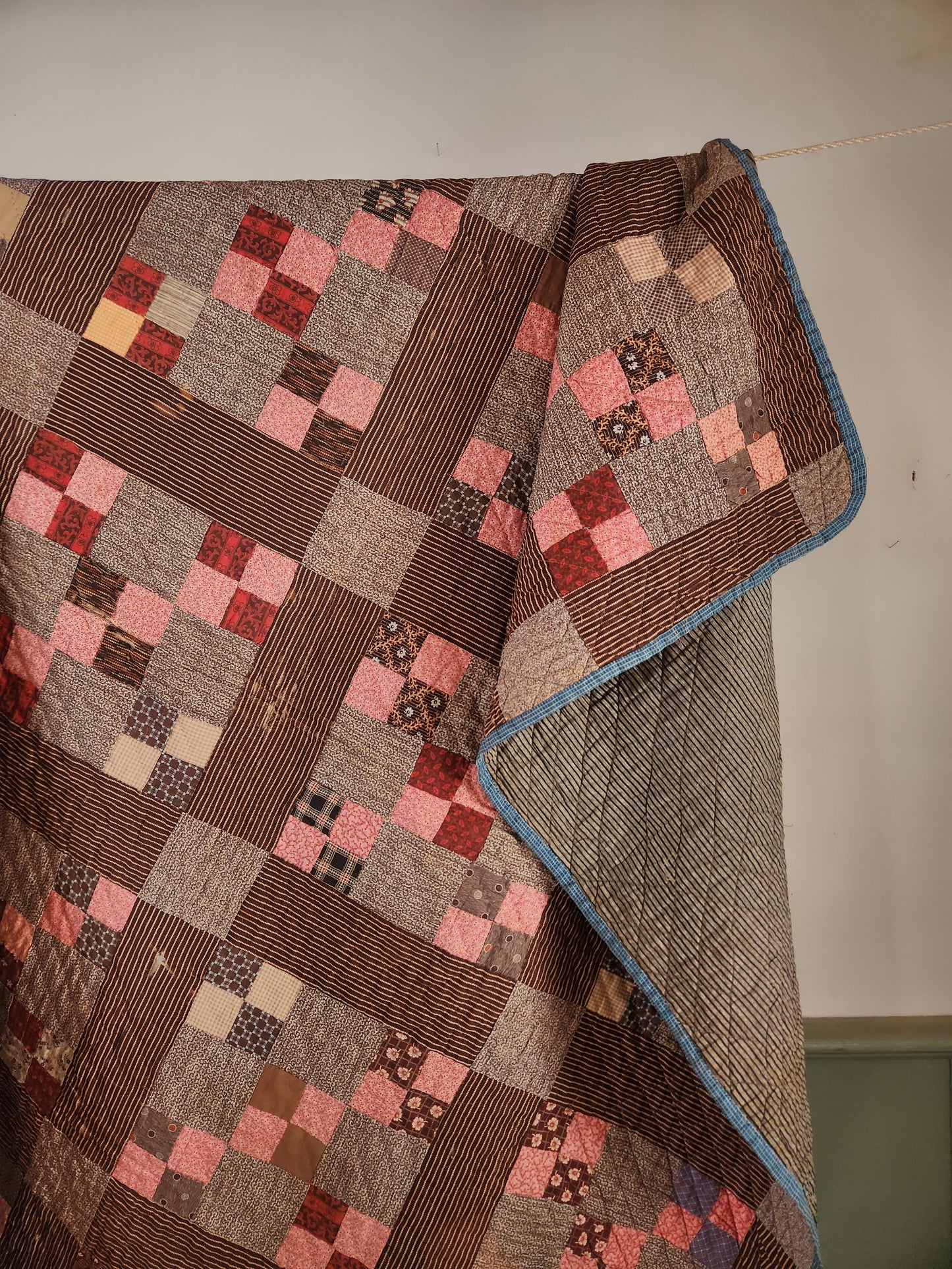 Antique Four Patch Quilt c1880