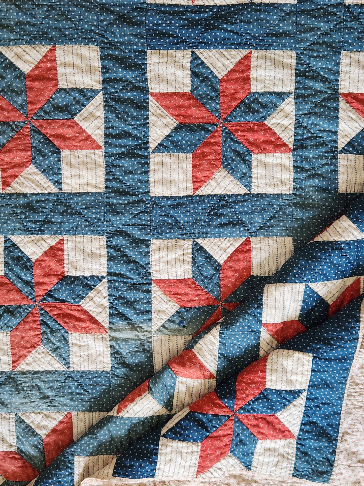 Red, White, & Blue Antique Star Quilt