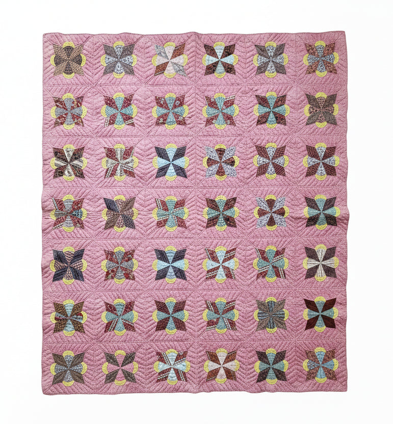 Antique Lucky Star Quilt c1880