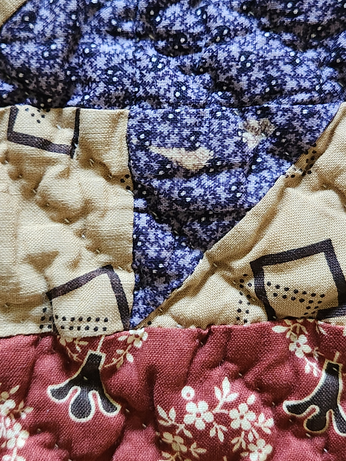 19th Century Purple Evening Star Quilt