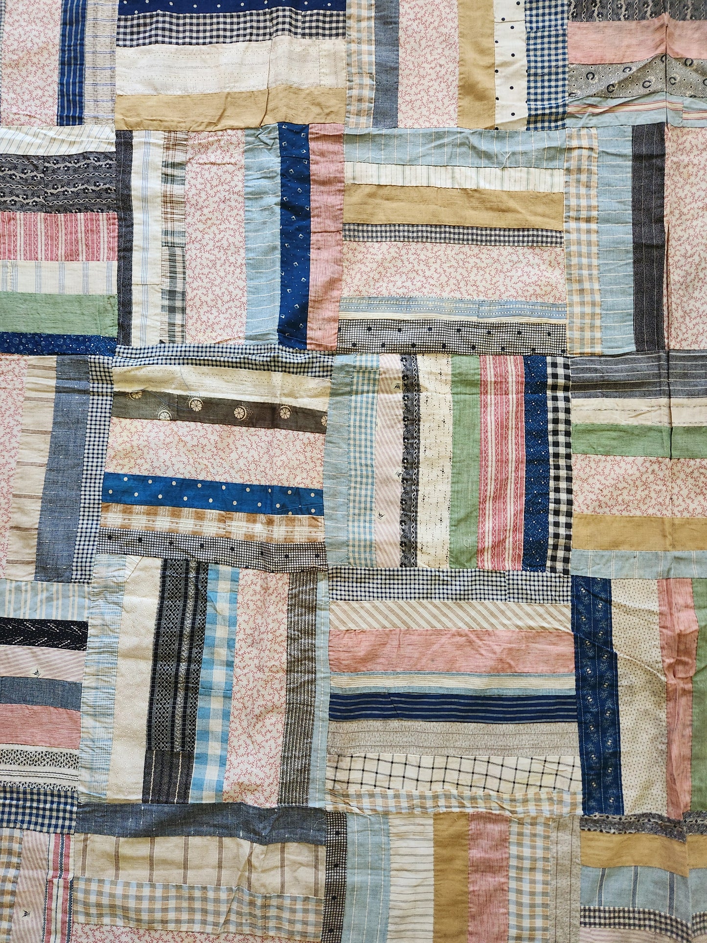 Strip Quilt Top c1920