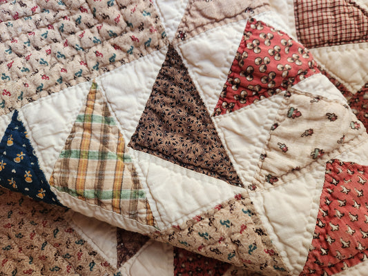 Antique Flying Geese Quilt c1870