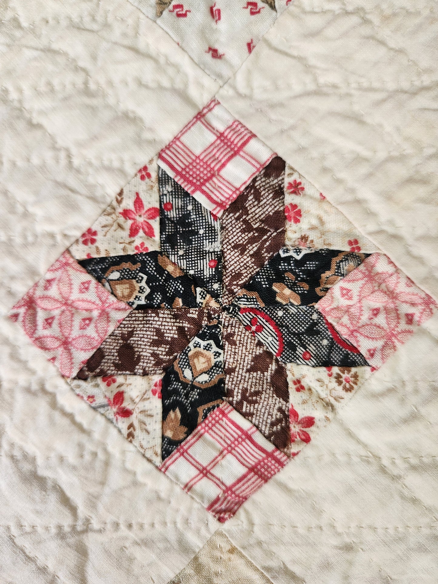 Antique LeMoyne Star Quilt ca 1880