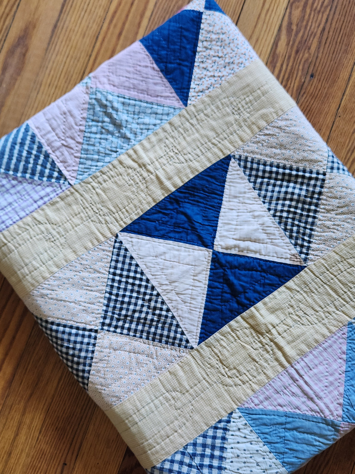 Antique Patchwork Chain Quilt c1920