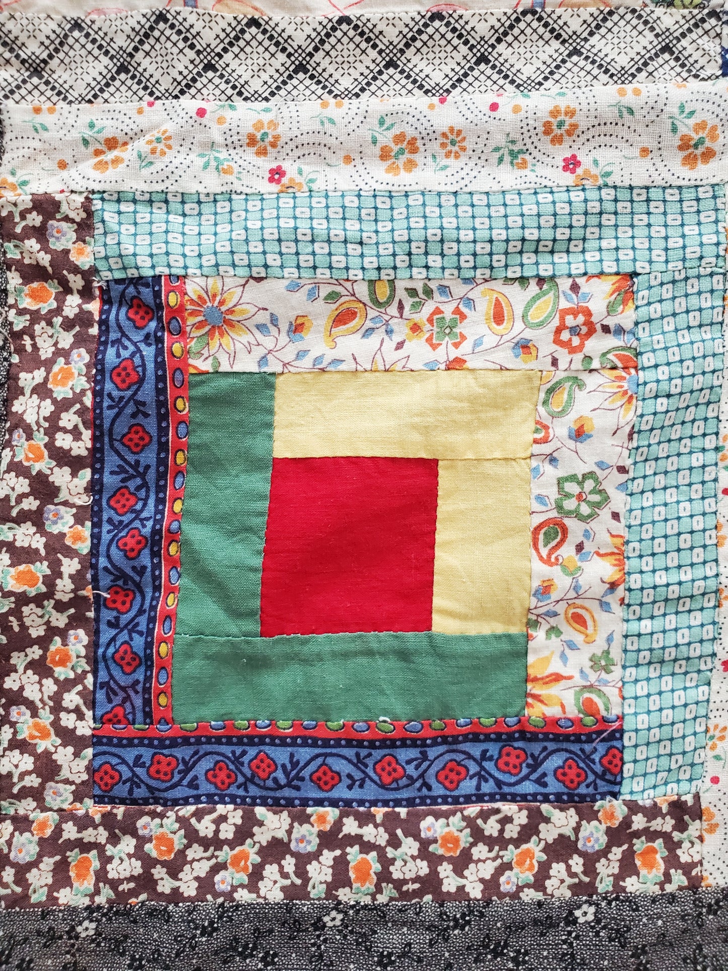 Log Cabin Quilt Top