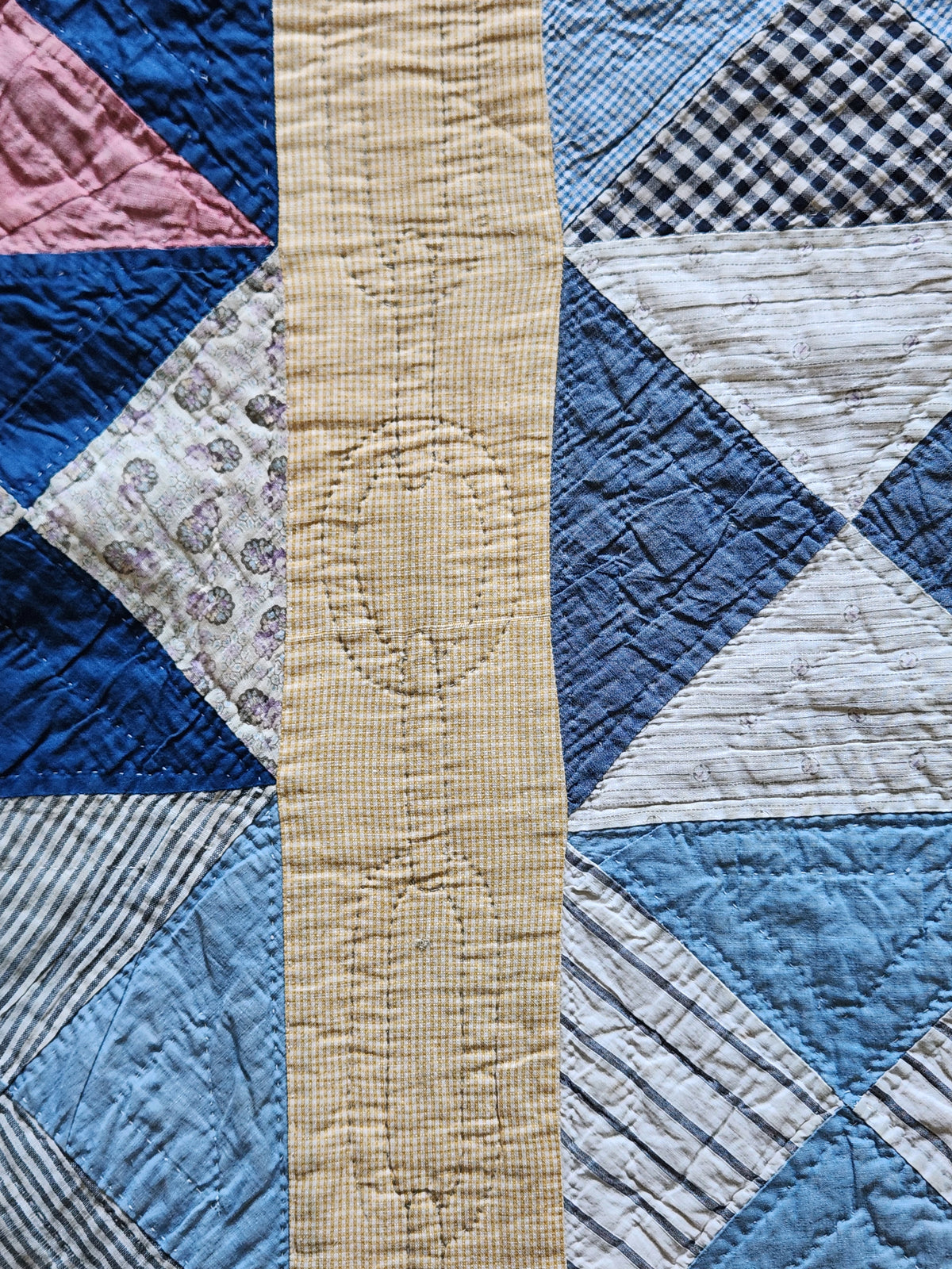 Antique Patchwork Chain Quilt c1920