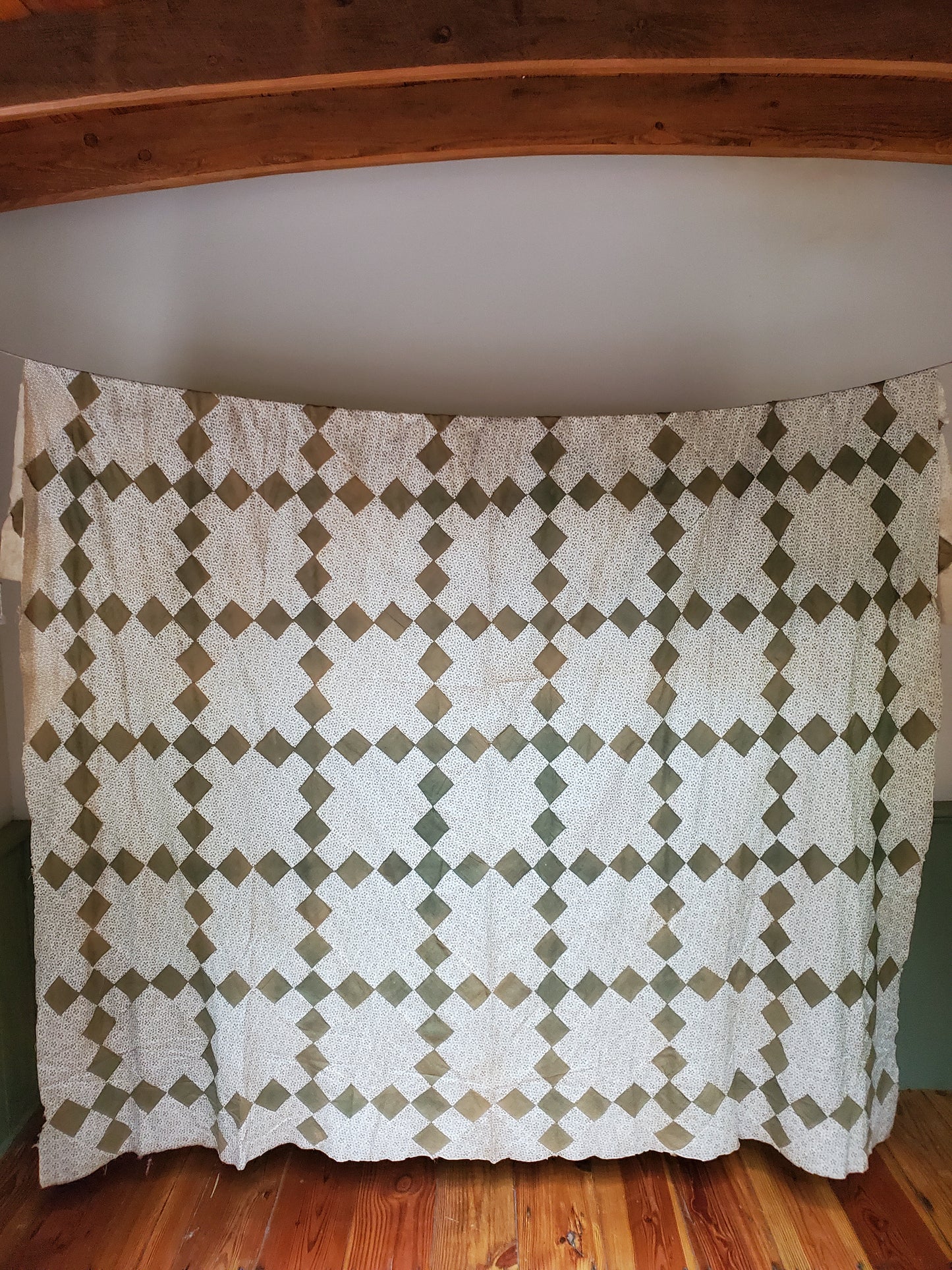 Green Unfinished Quilt Top