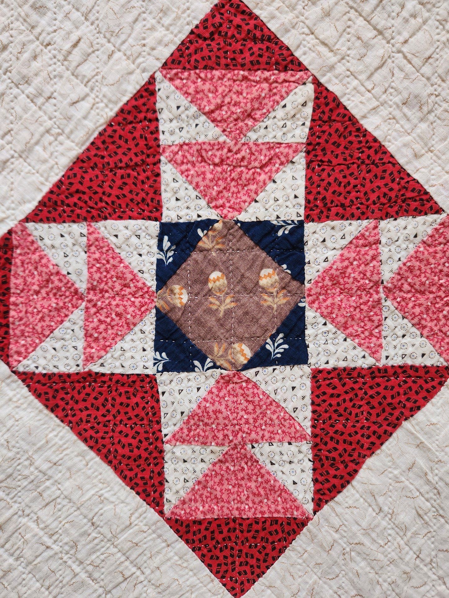 Antique 19th Century Wild Goose Chase Quilt