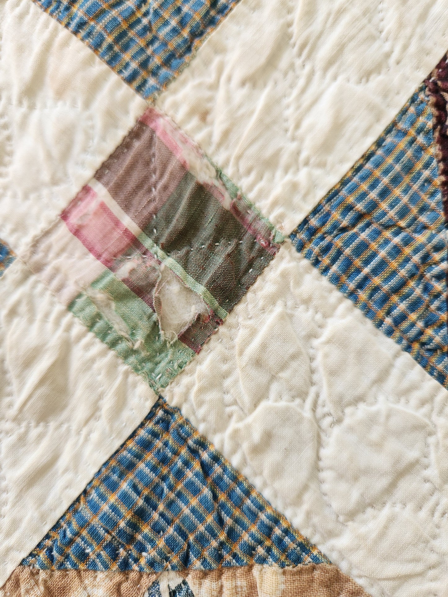 Antique 19th Century Goose Tracks Quilt