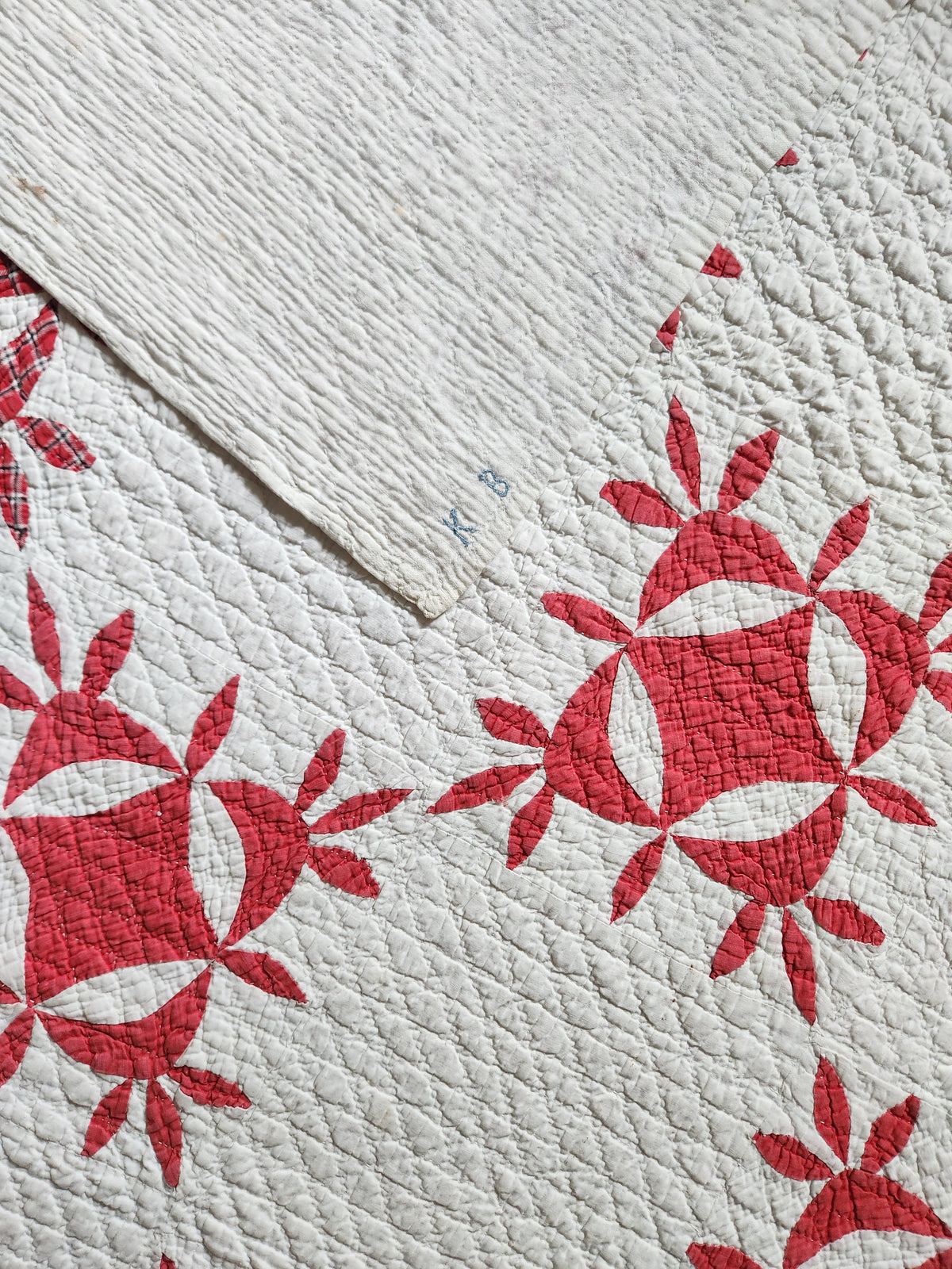 Red & White Patchwork Quilt