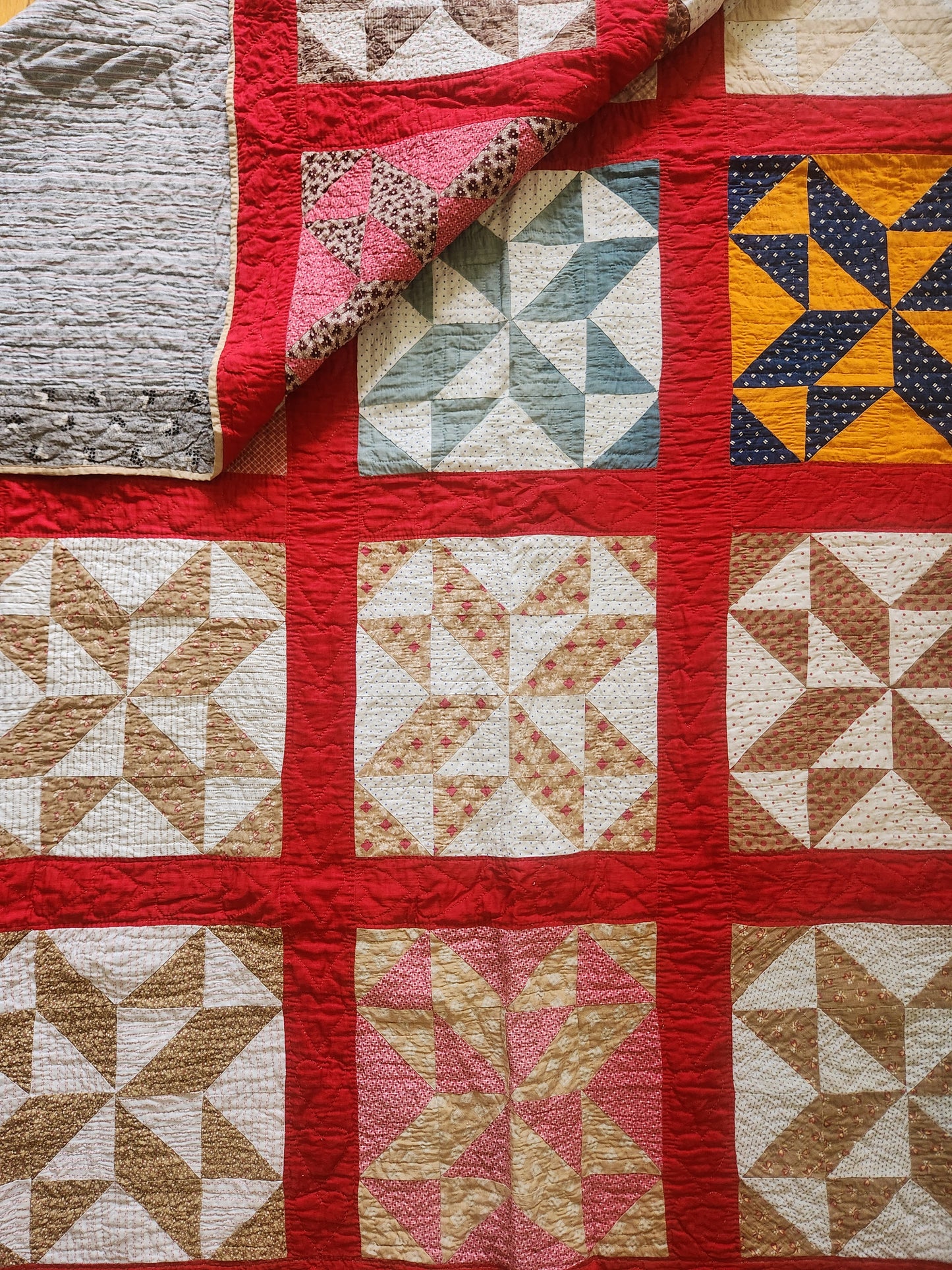 Antique Spinning Star Quilt c1890