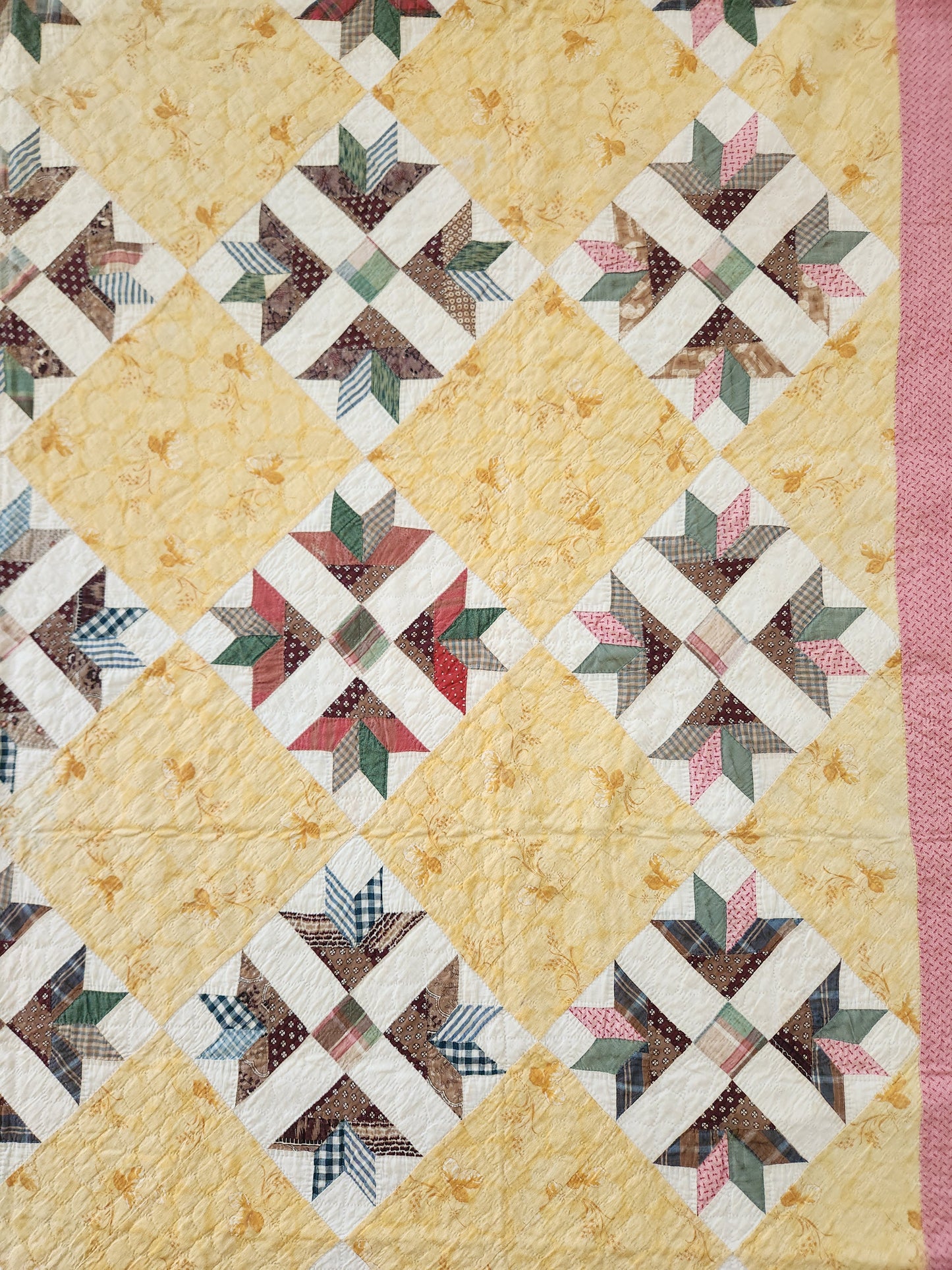 Antique 19th Century Goose Tracks Quilt