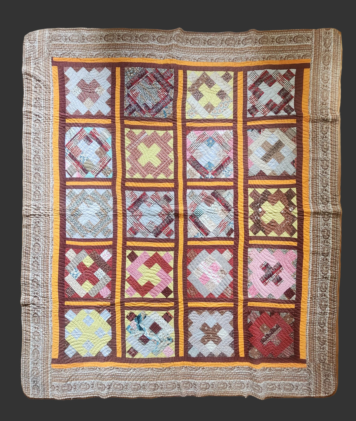 Antique Album Block Quilt c1870