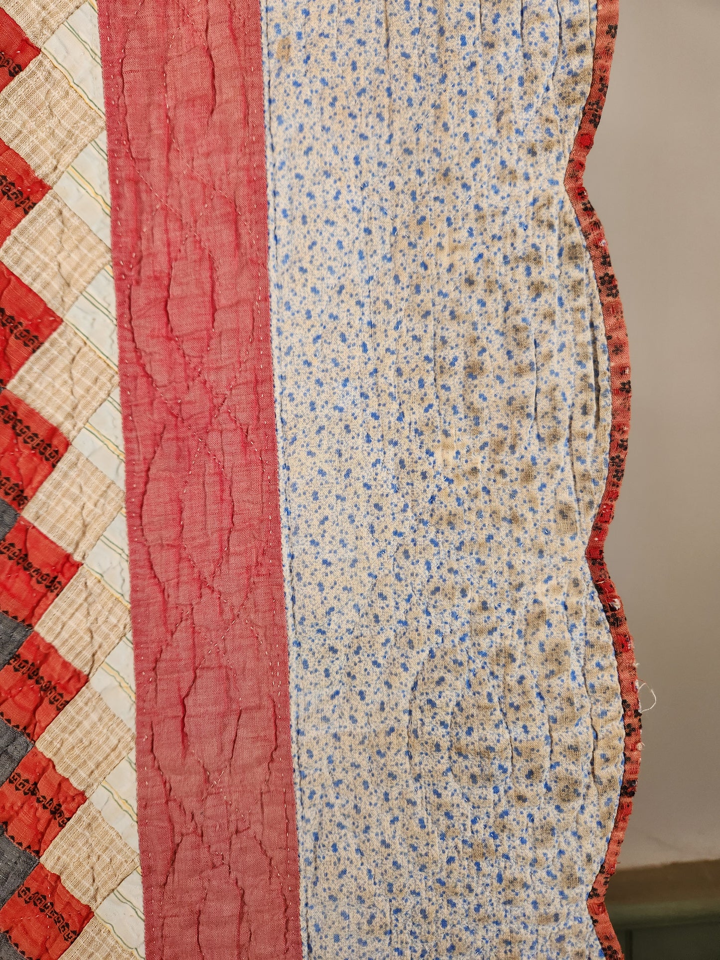 Antique Trip Around The World Quilt c1890