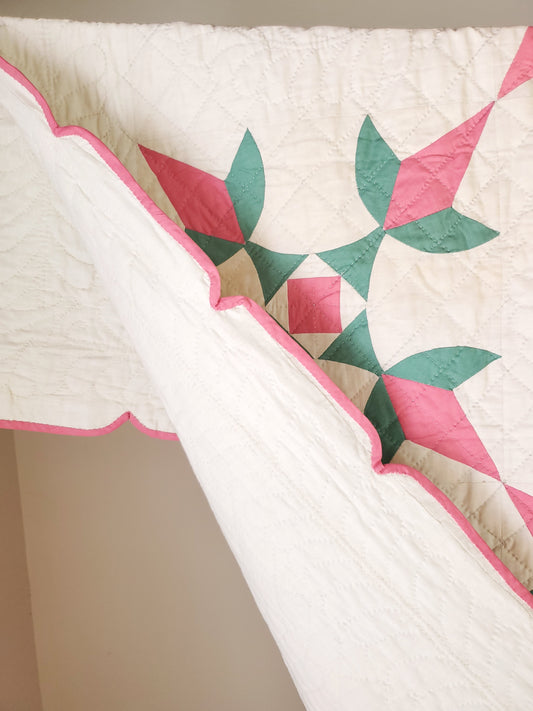 Exquisite Wandering Foot Quilt c1930