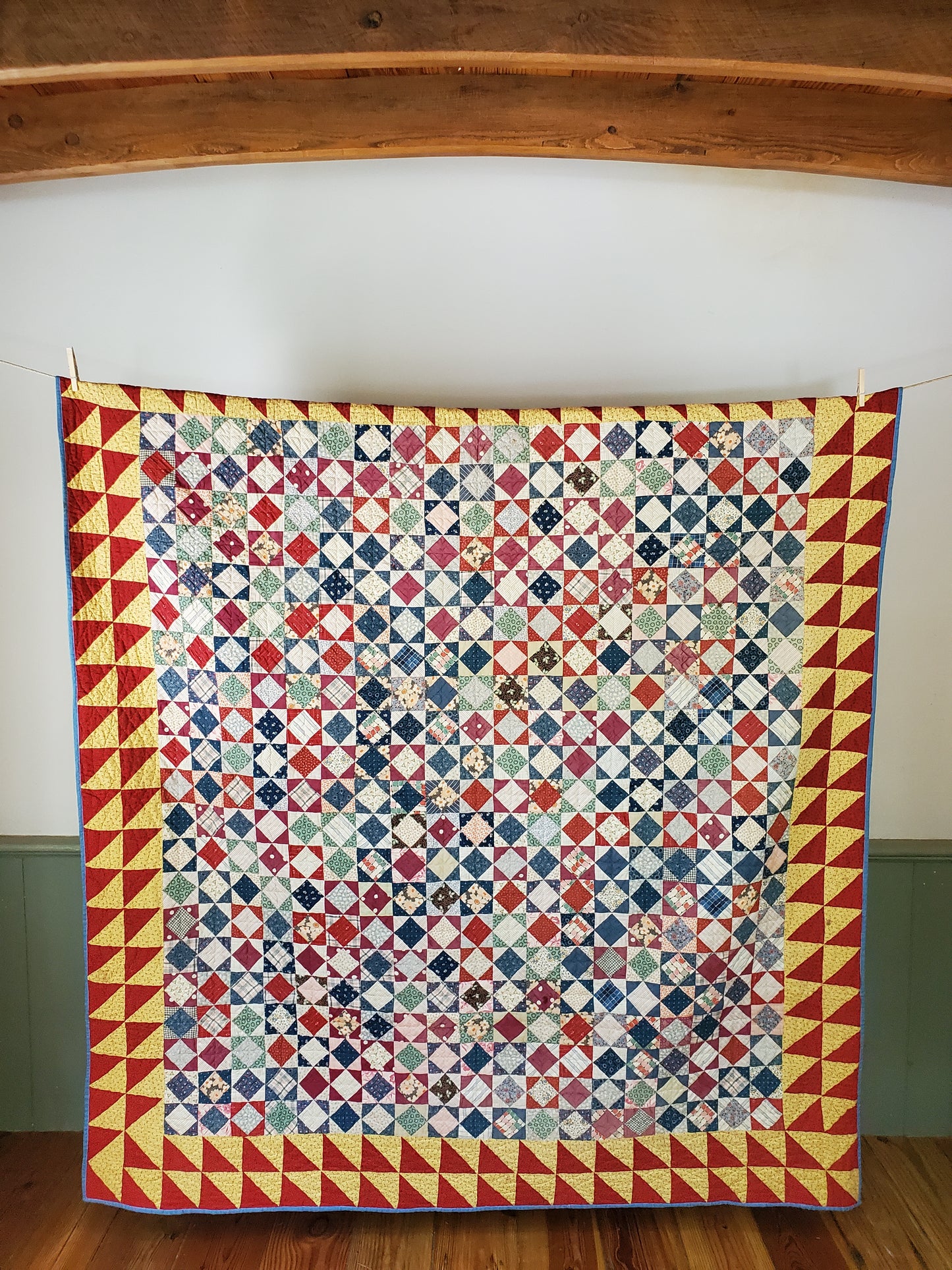 Square in a Square Vintage Quilt, ca 1930