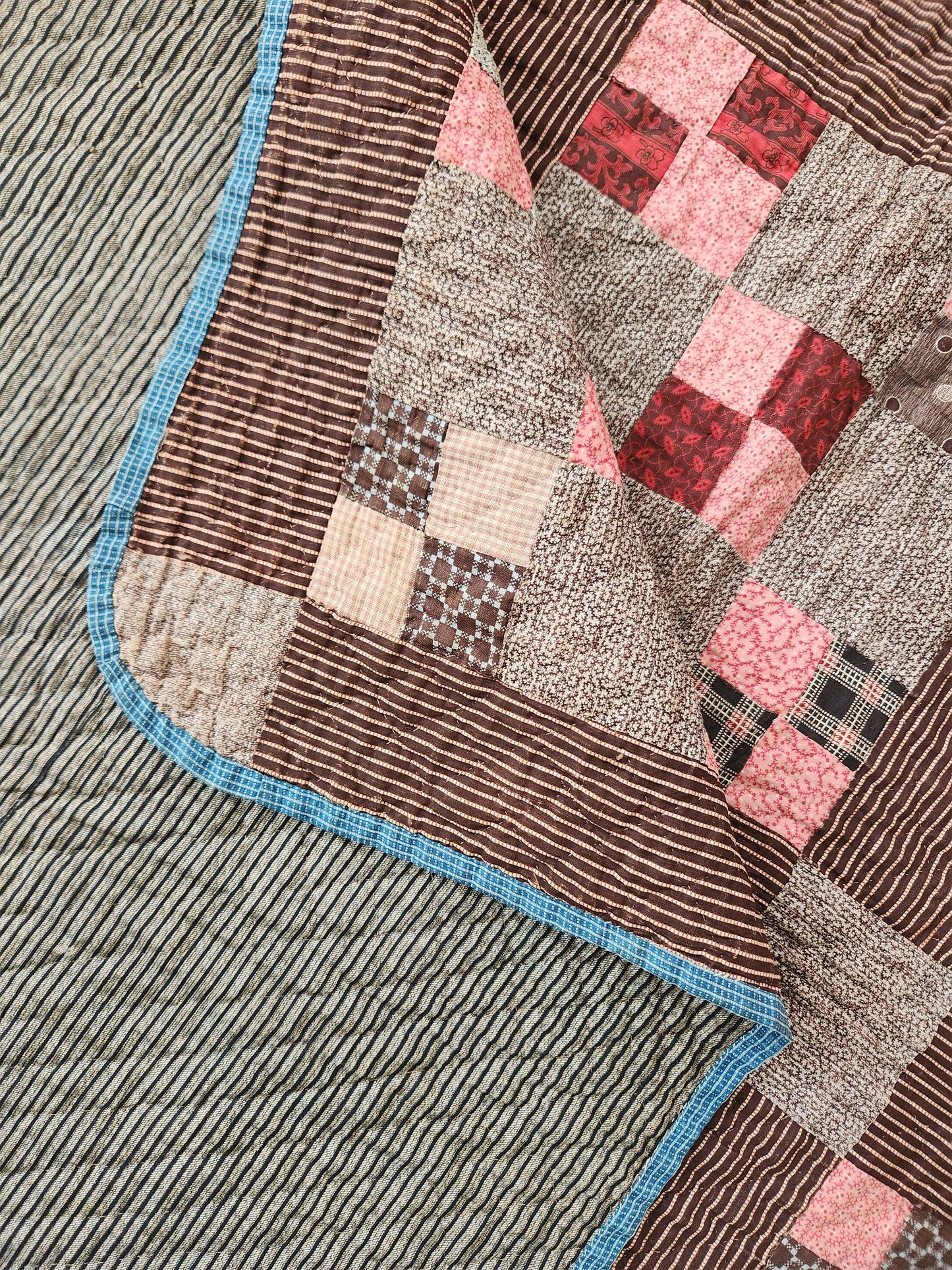 Antique Four Patch Quilt c1880